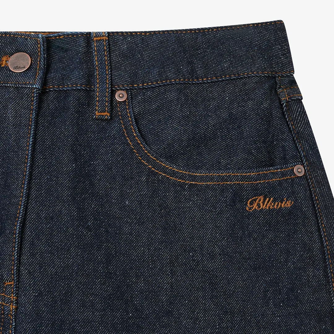SELVEDGE DENIM PANTS - DARK BLUE