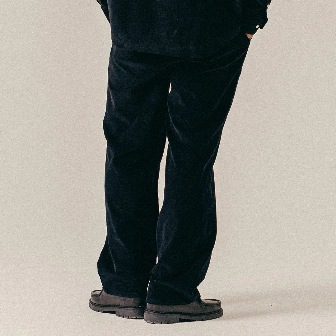 SCRIPT CORDUROY TROUSERS - BLACK