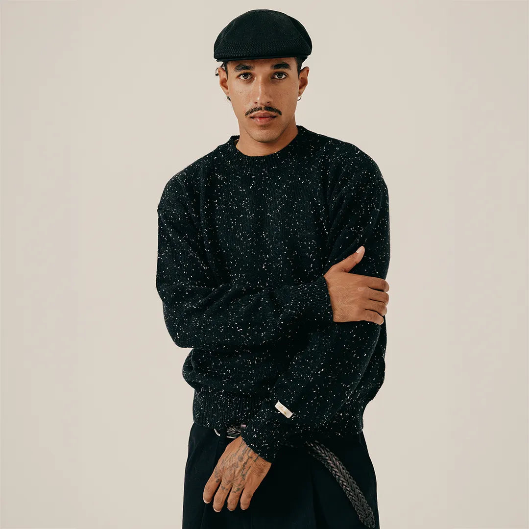 NEP CREWNECK SWEATER - BLACK