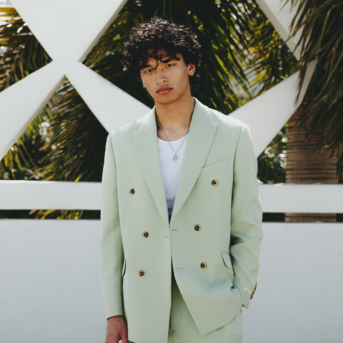 SUIT JACKET - LAUREL GREEN