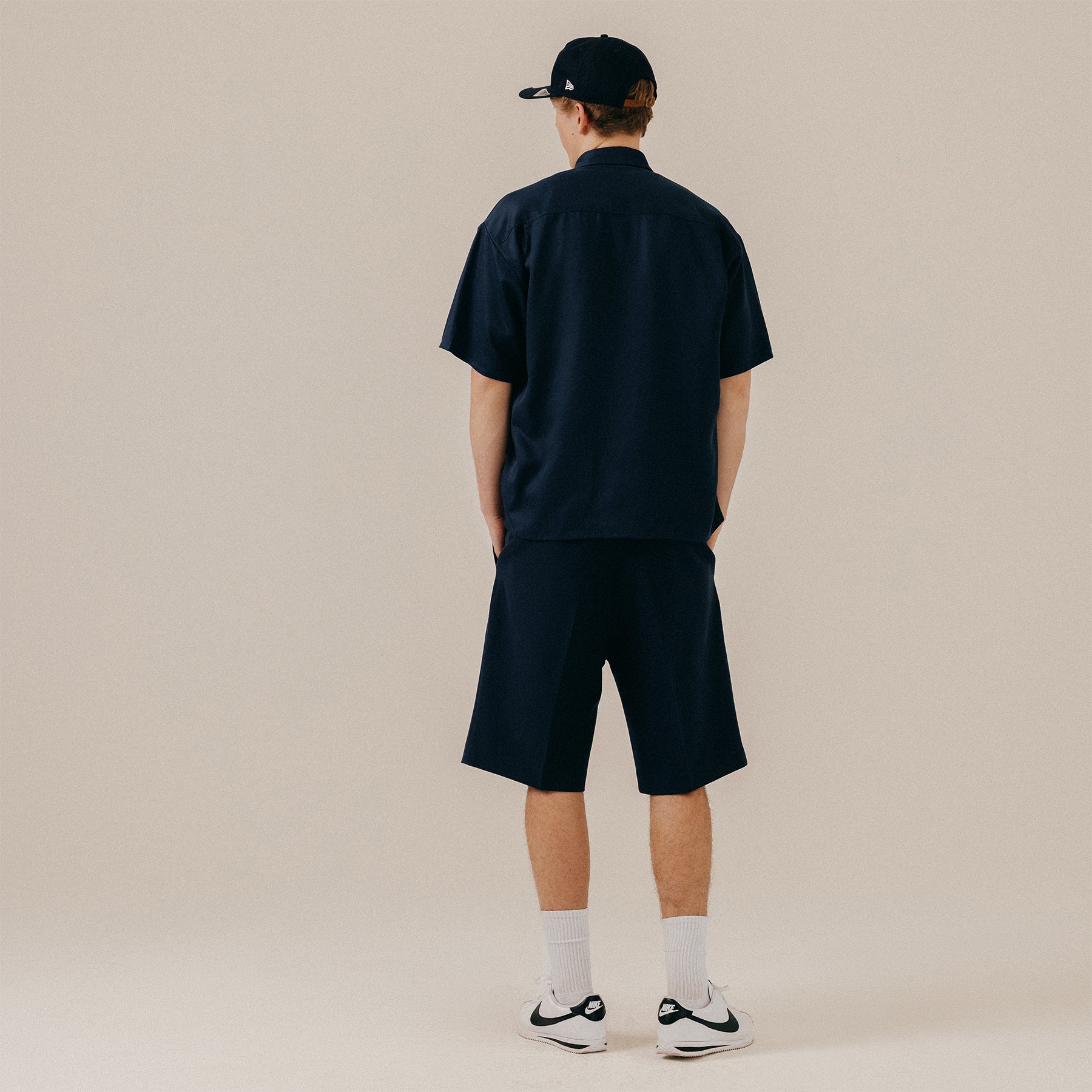 TENCEL BOXY SHORTSLEEVE SHIRT - BLUEBERRY