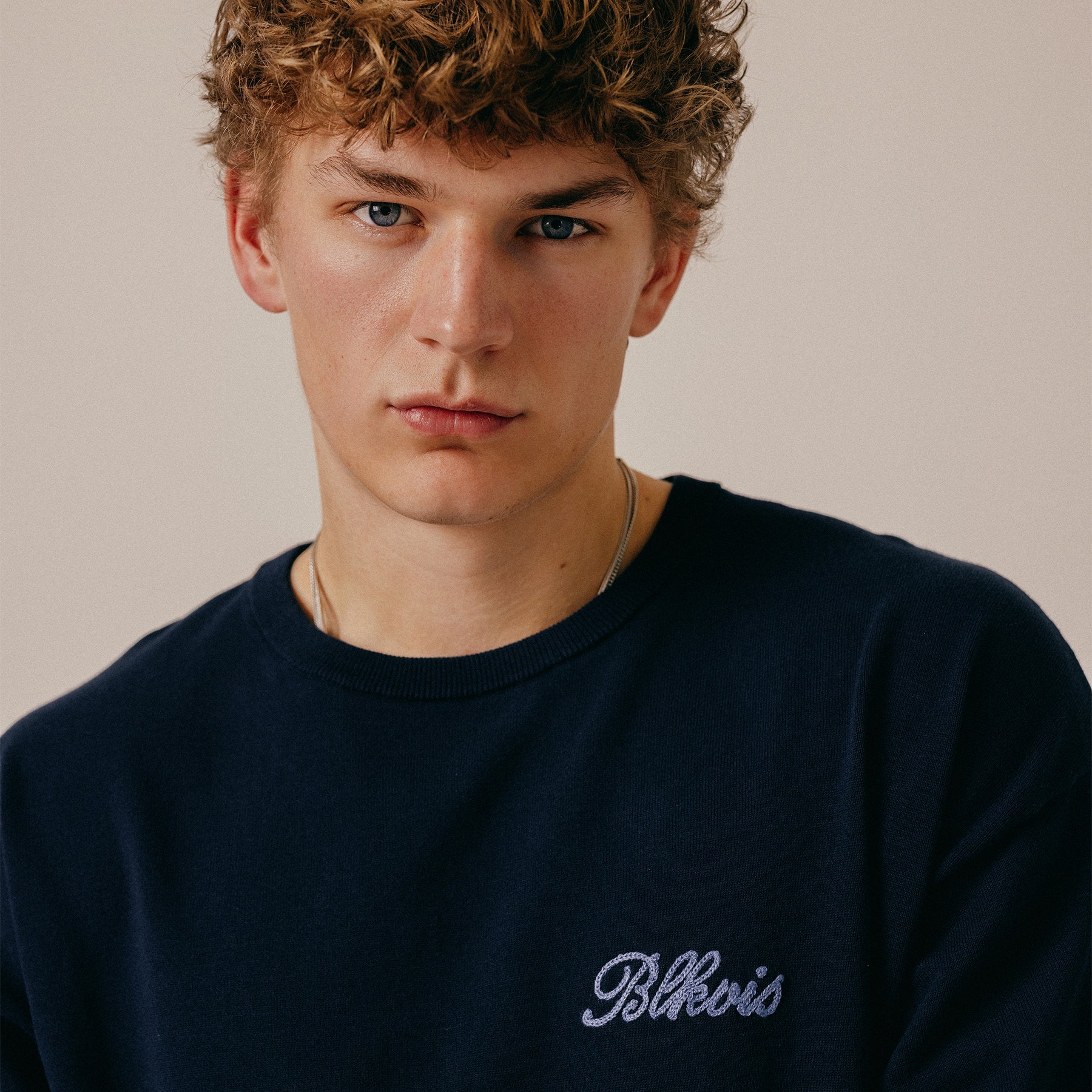 KNITTED TEE - BLUEBERRY