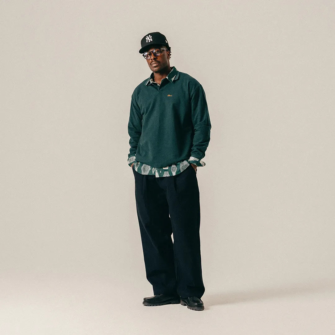 PIQUÈE WOOL LONGSLEEVE - SEA MOSS