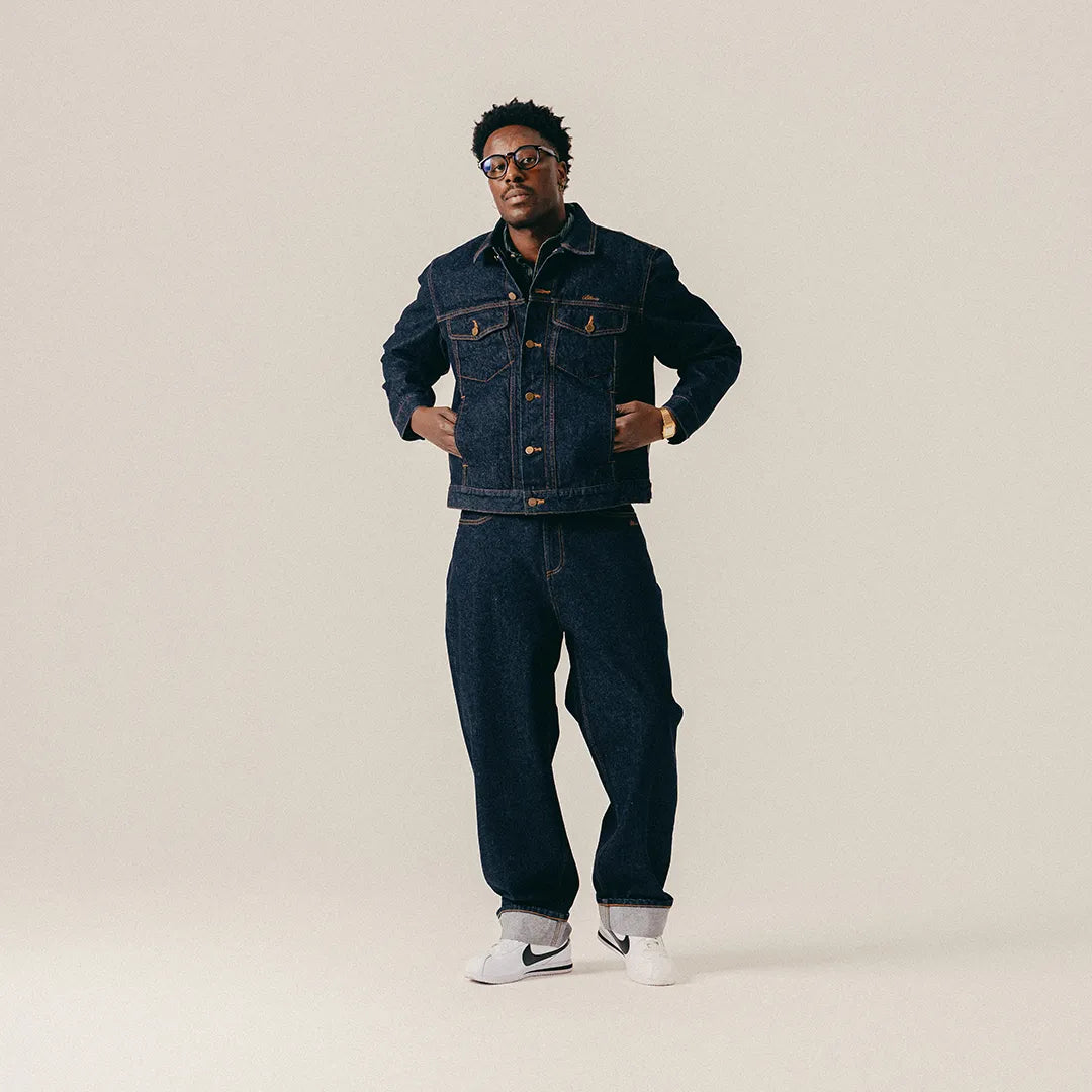SELVEDGE DENIM PANTS - DARK BLUE