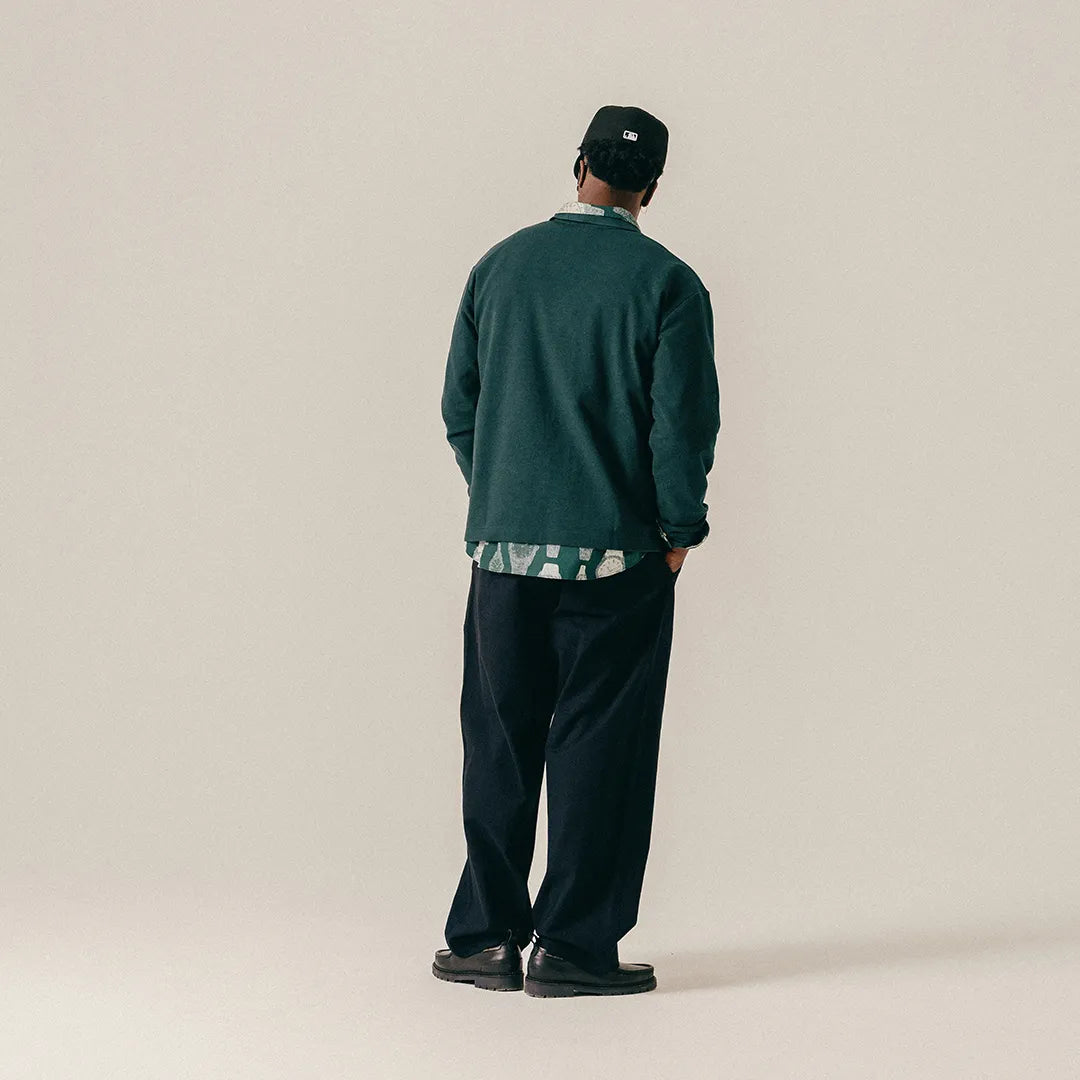 PIQUÈE WOOL LONGSLEEVE - SEA MOSS