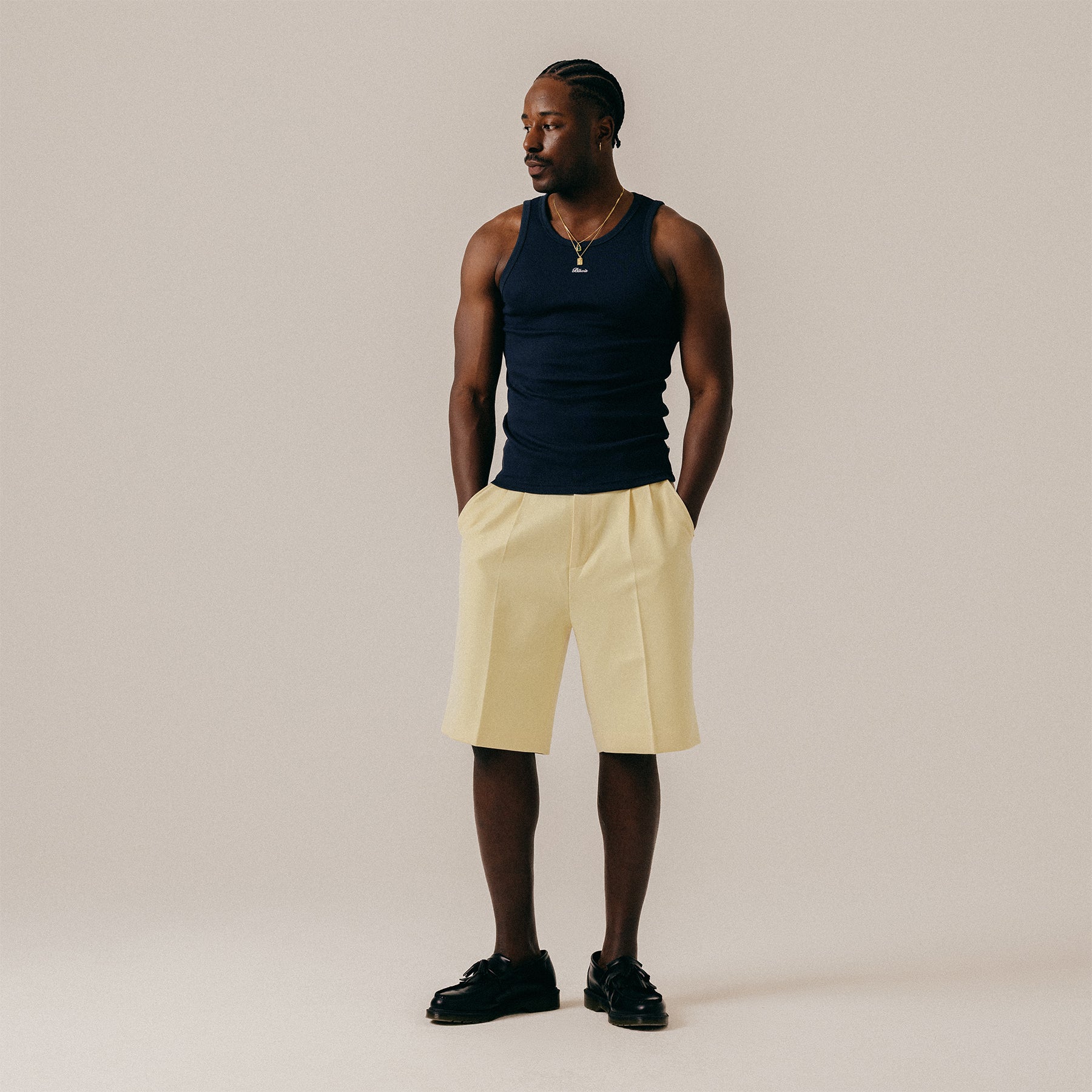 SCRIPT TANK TOP - BLUEBERRY