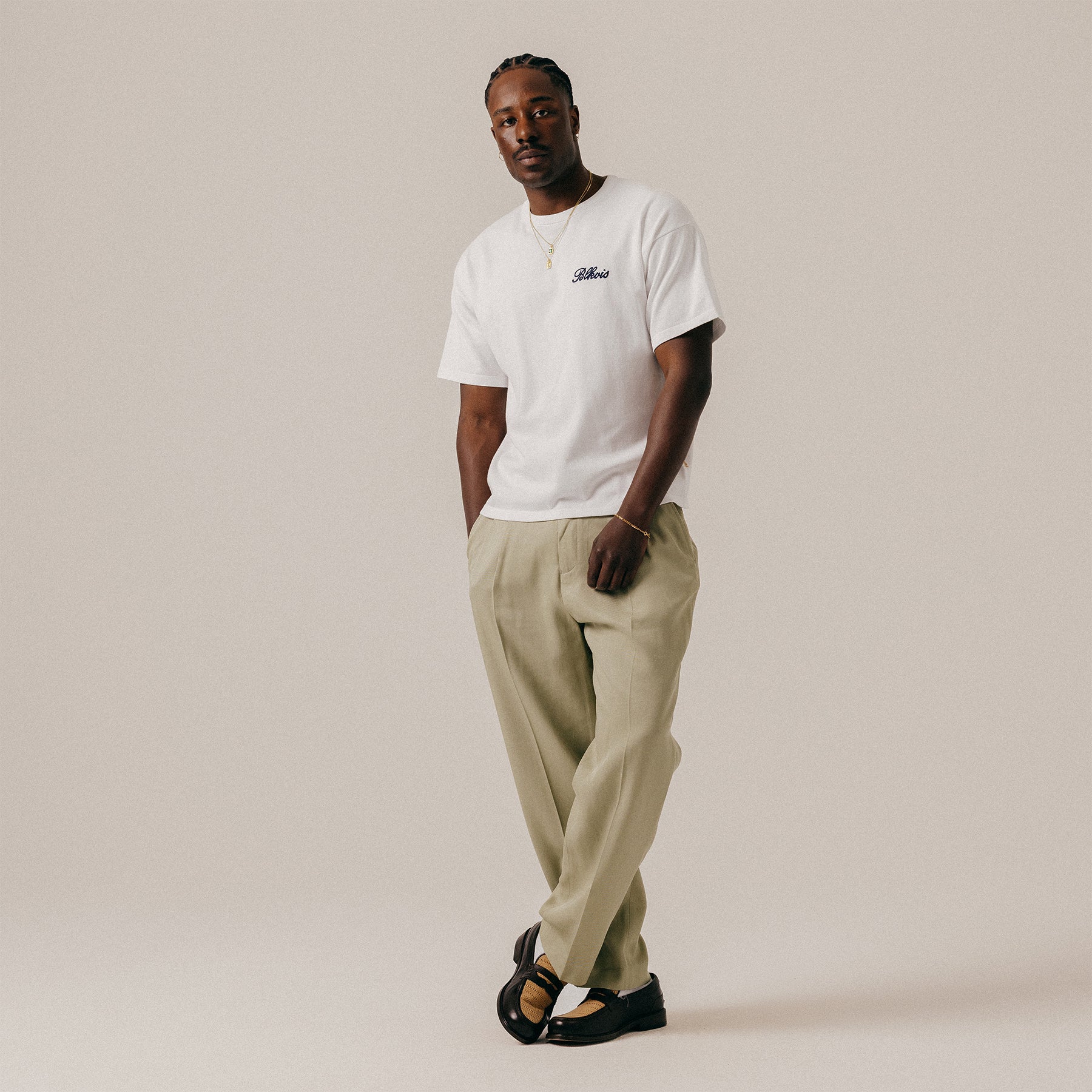 KNITTED TEE - WHITE