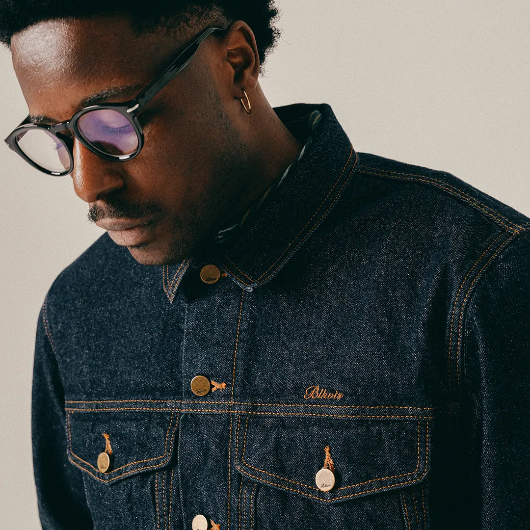 SELVEDGE DENIM JACKET - DARK BLUE