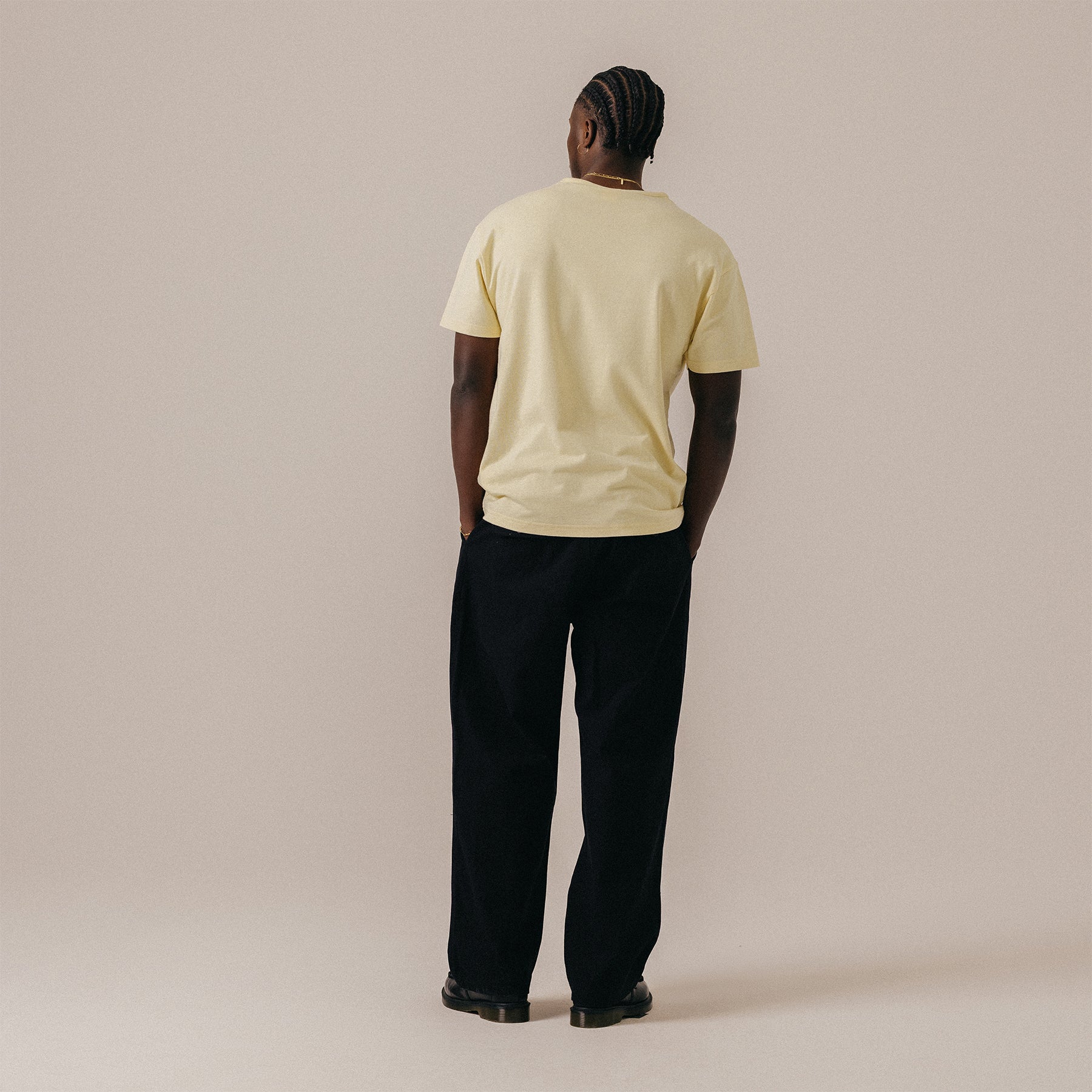 LINEN SCRIPT TEE - FLAN