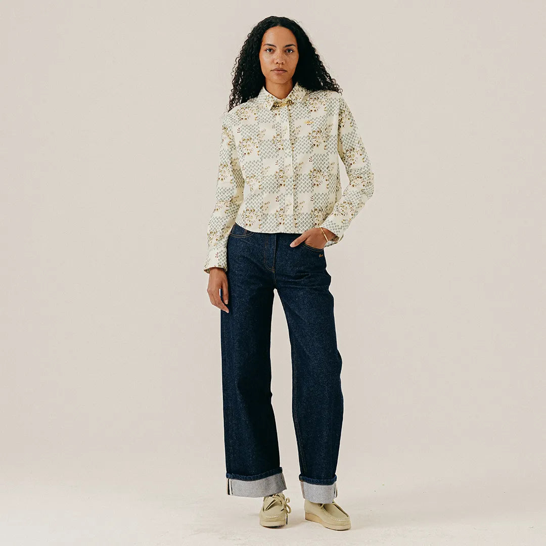 FLORAL PRINT SHIRT - PAPYRUS