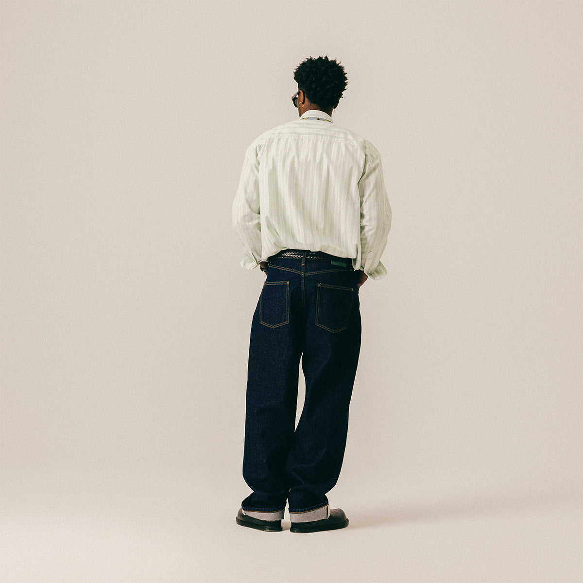 SCRIPT HEAVY SHIRT - LAUREL GREEN