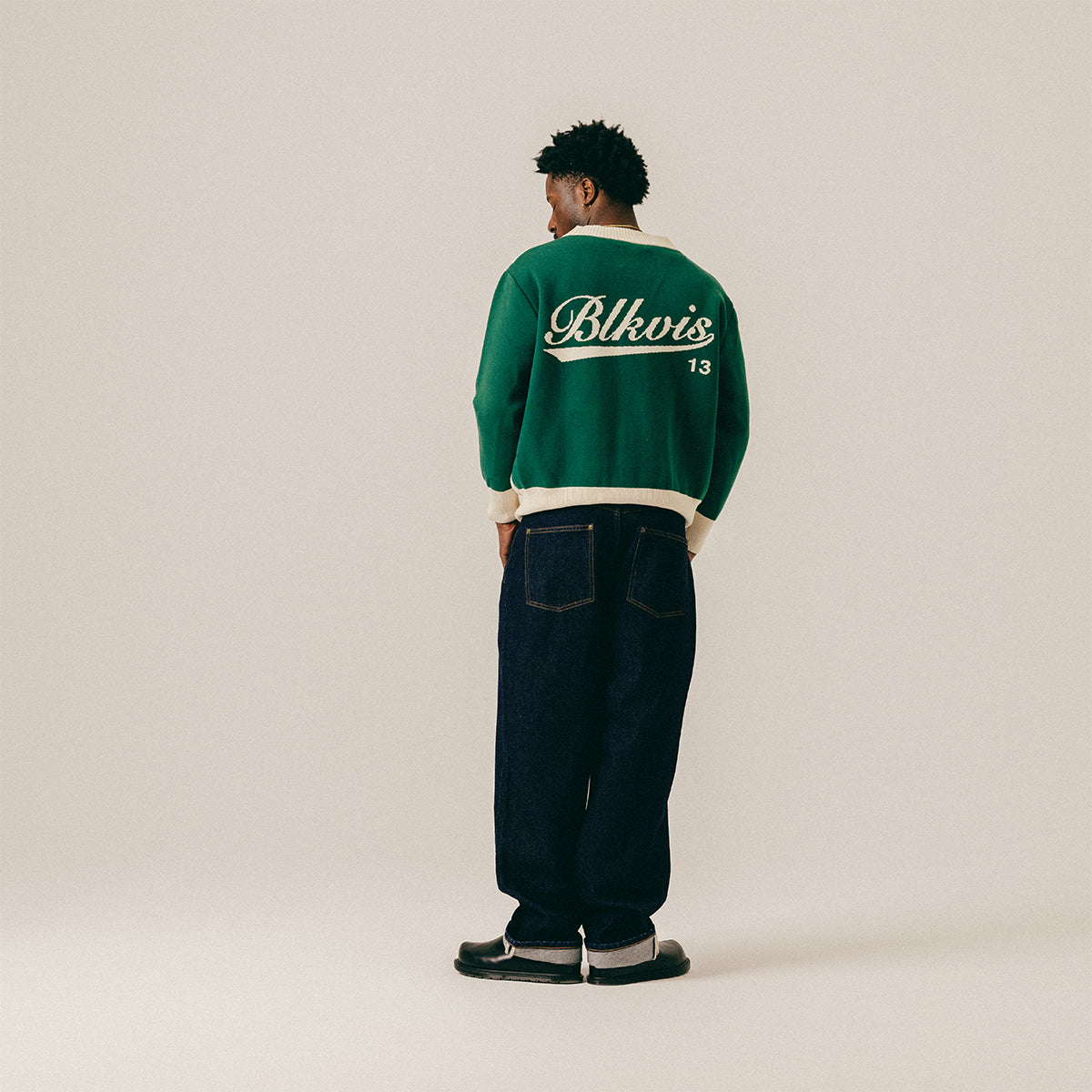 STRIPED CARDIGAN - HUNTER GREEN