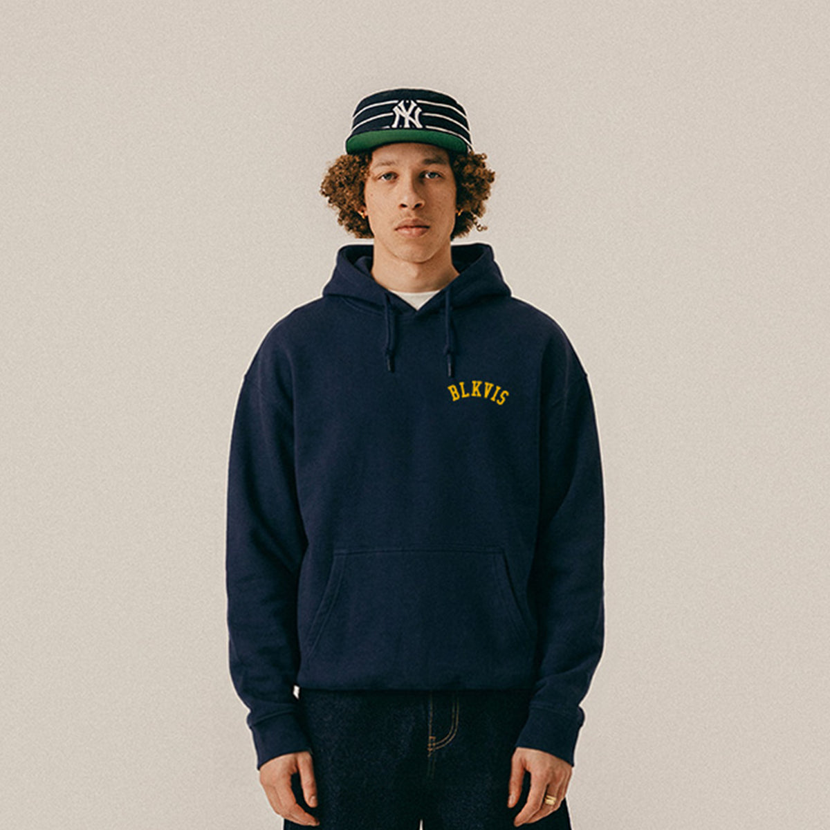 LOGO HOODY - PEACOAT