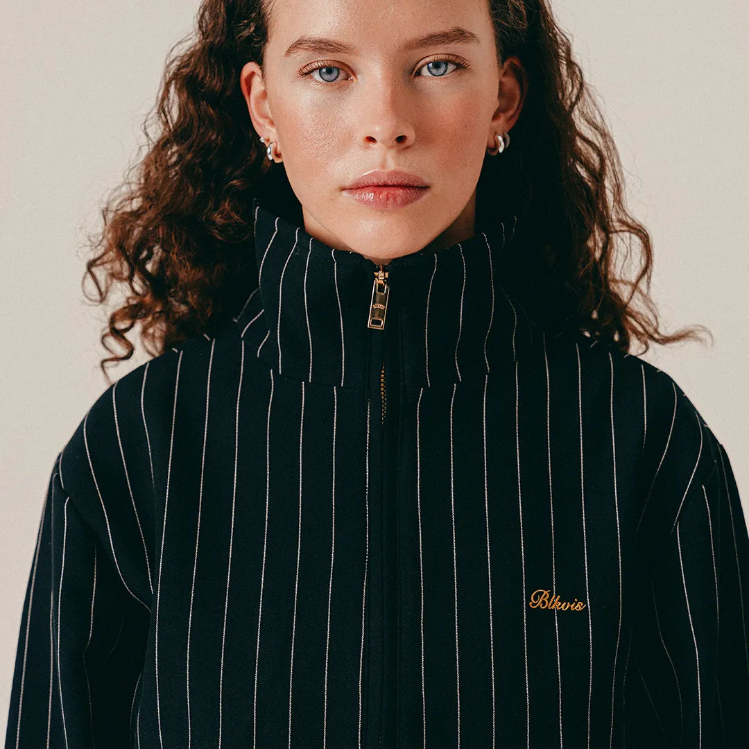 STRIPED JACKET - BLACK