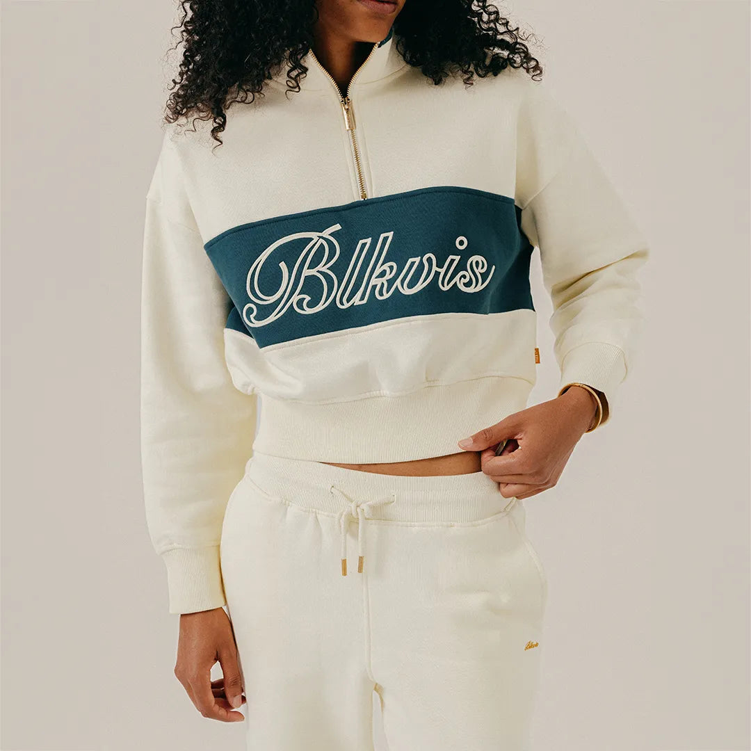 COLOR BLOCK HALF ZIP - PAPYRUS