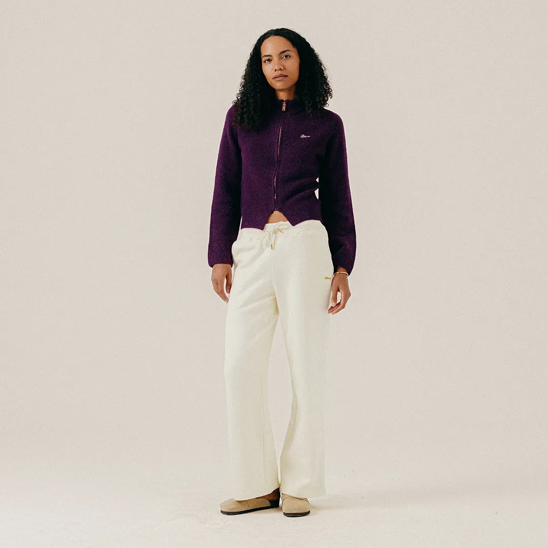 HAIRY STRUCTURE CARDIGAN - DARK PURPLE