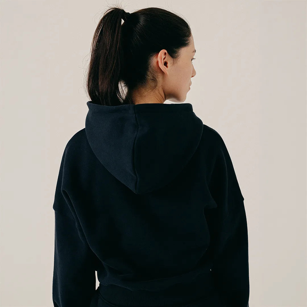SCRIPT ZIP-HOODY - BLACK