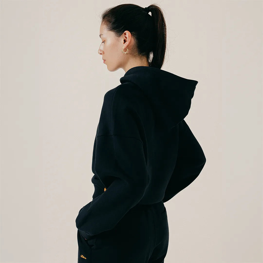 FLOWER HOODY - BLACK