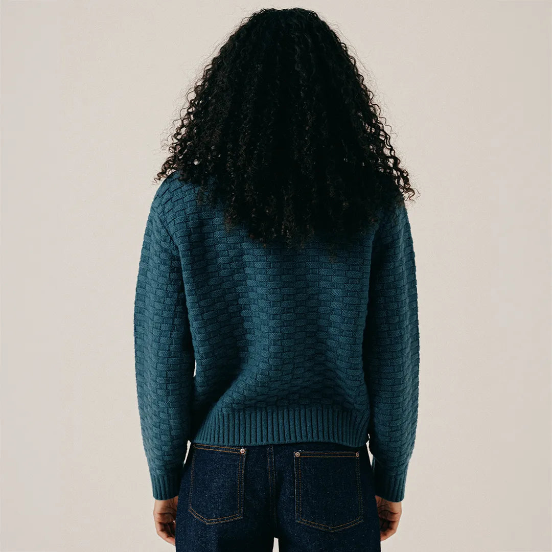 STRUCTURED SWEATER - SEA MOSS