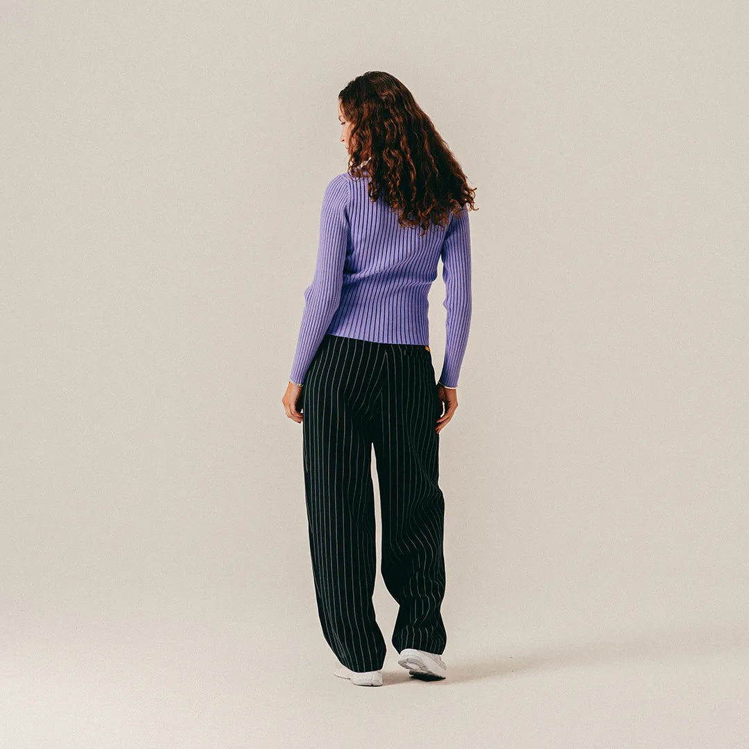 RIB KNITTED POLO - SAND VERBANA