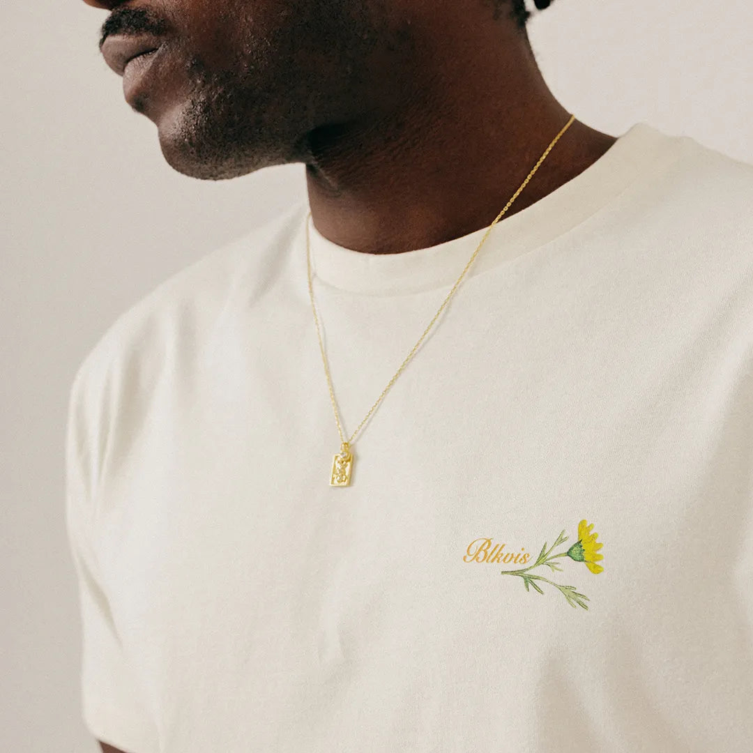 FLORAL LETTER TEE - PAPYRUS