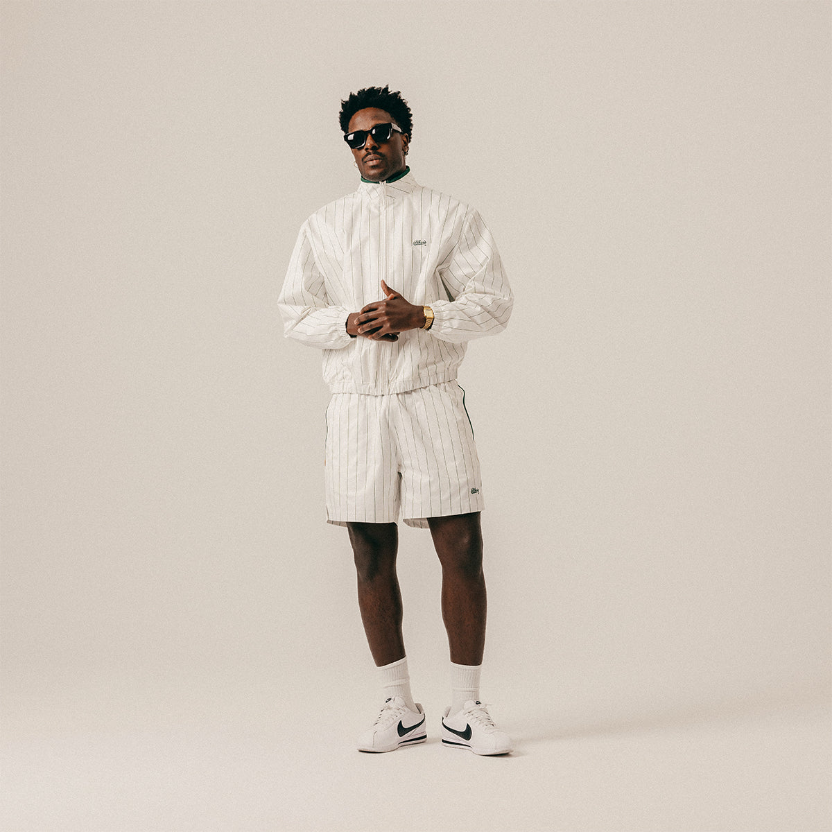 STRIPED TRACK JACKET - WHITE