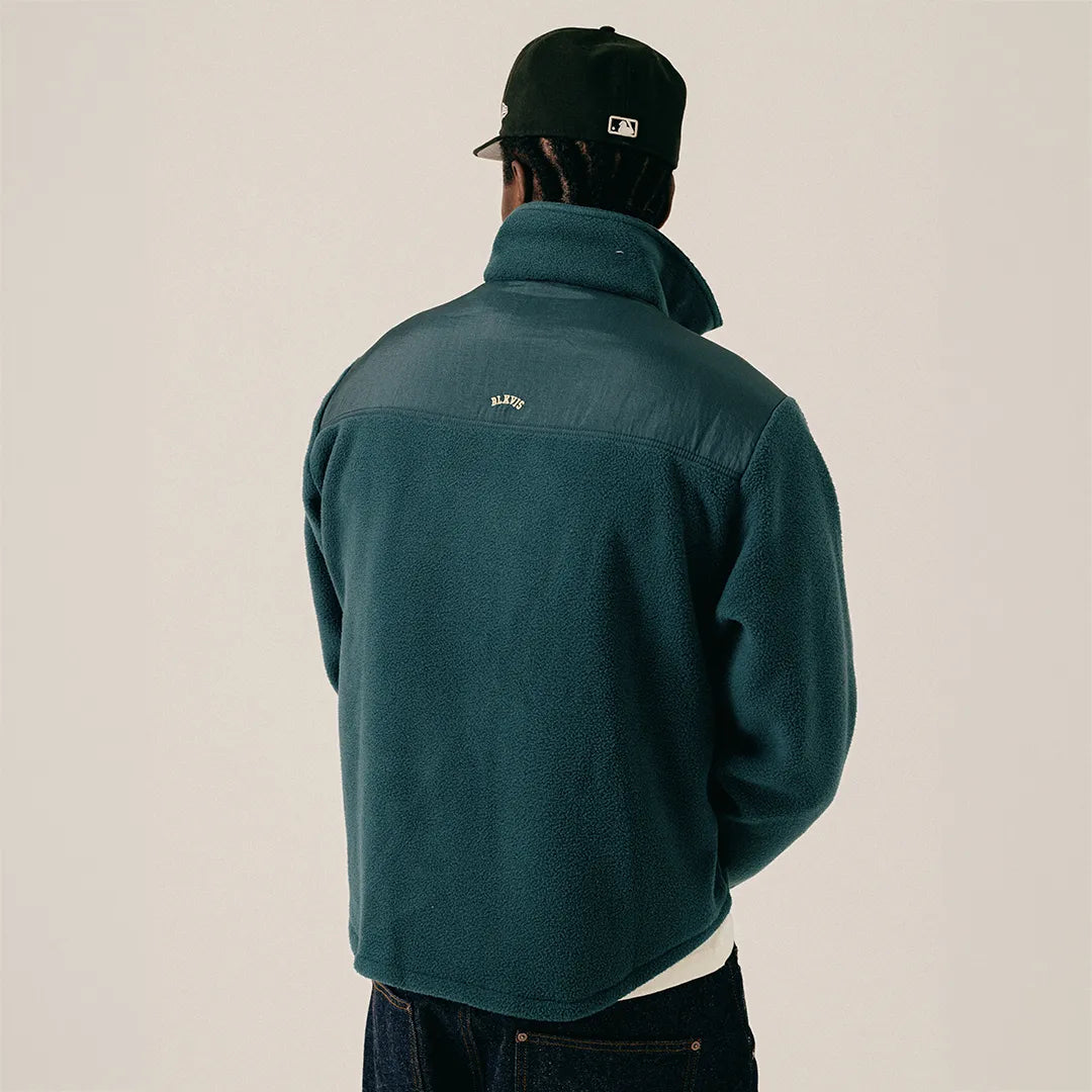 LOGO FLEECE OVERSHIRT - SEA MOSS