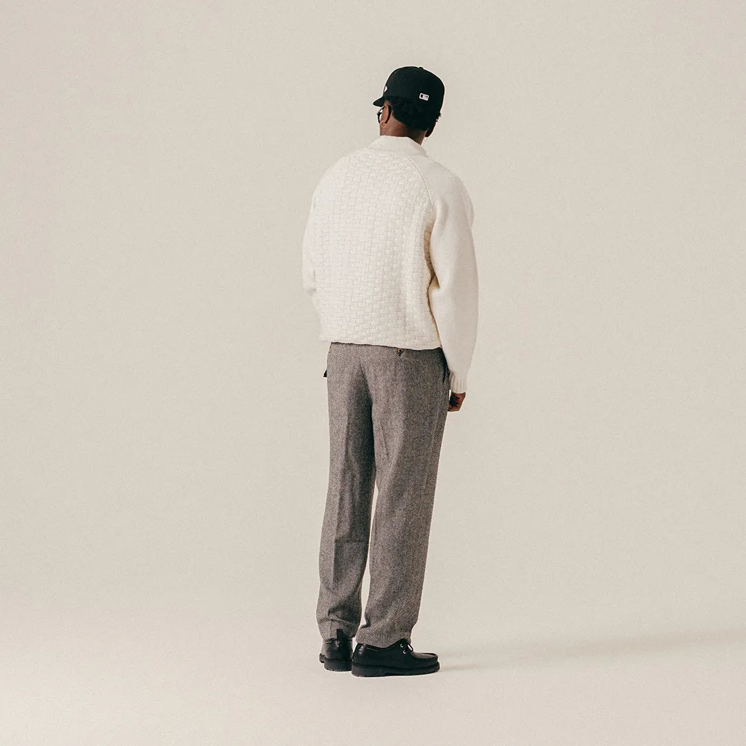STRUCTURED ZIP CARDIGAN - PAPYRUS