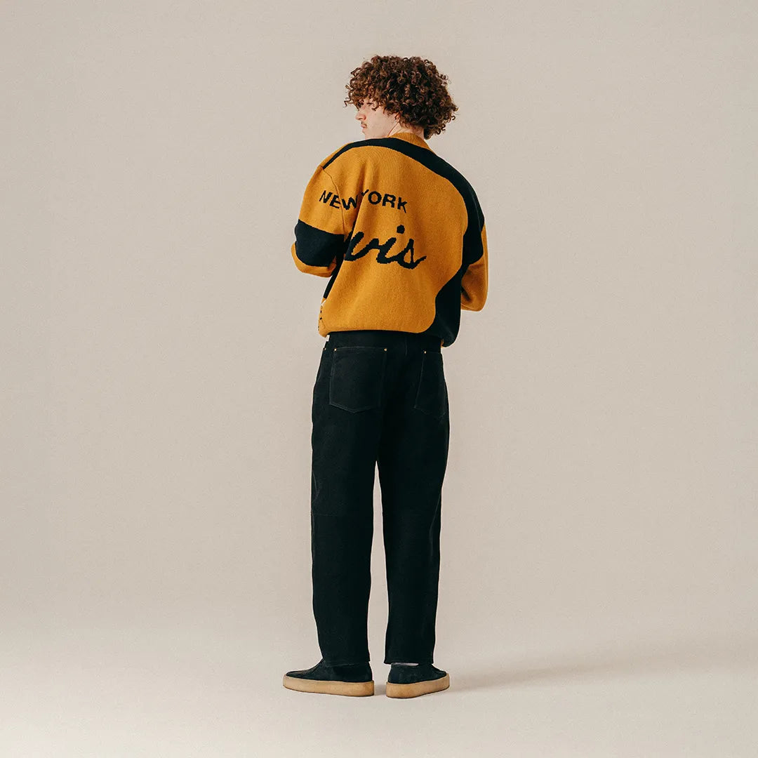 JAQUARD CREWNECK SWEATER - BLACK