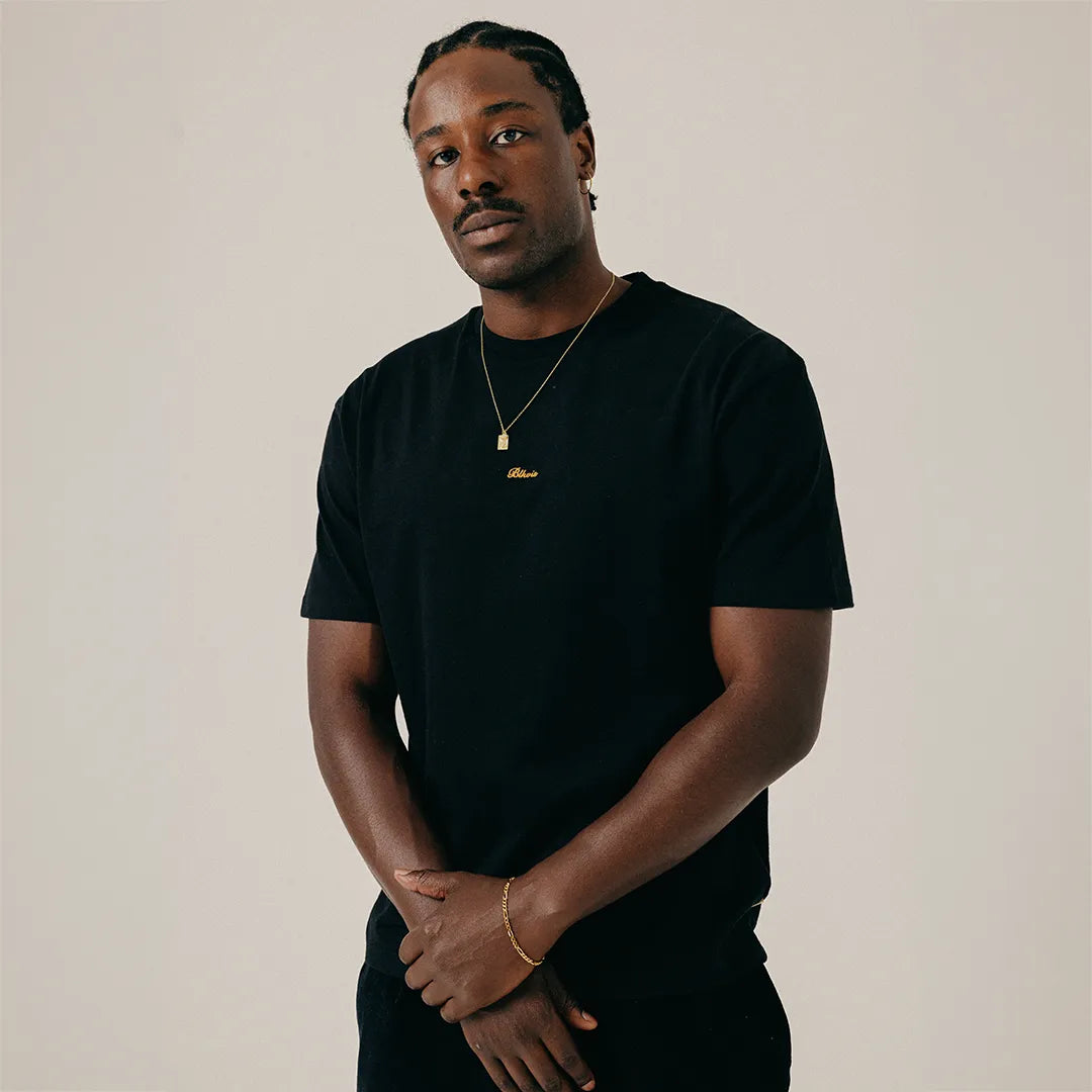 SCRIPT TEE - BLACK