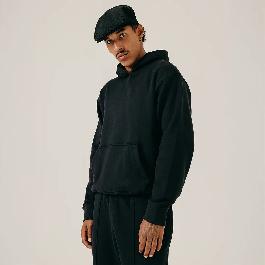 LETTERING HOODY - BLACK