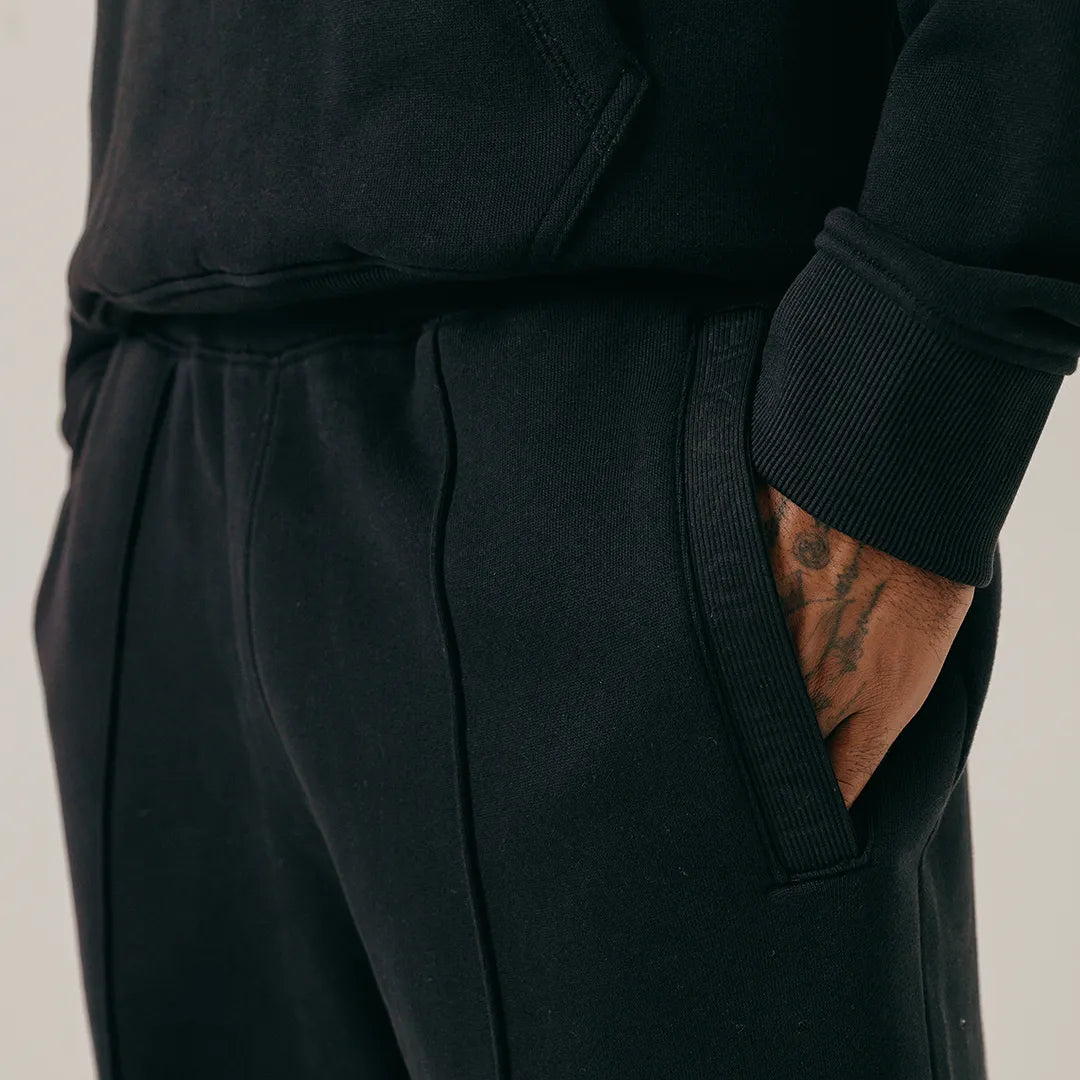 LETTERING SWEATPANTS - BLACK