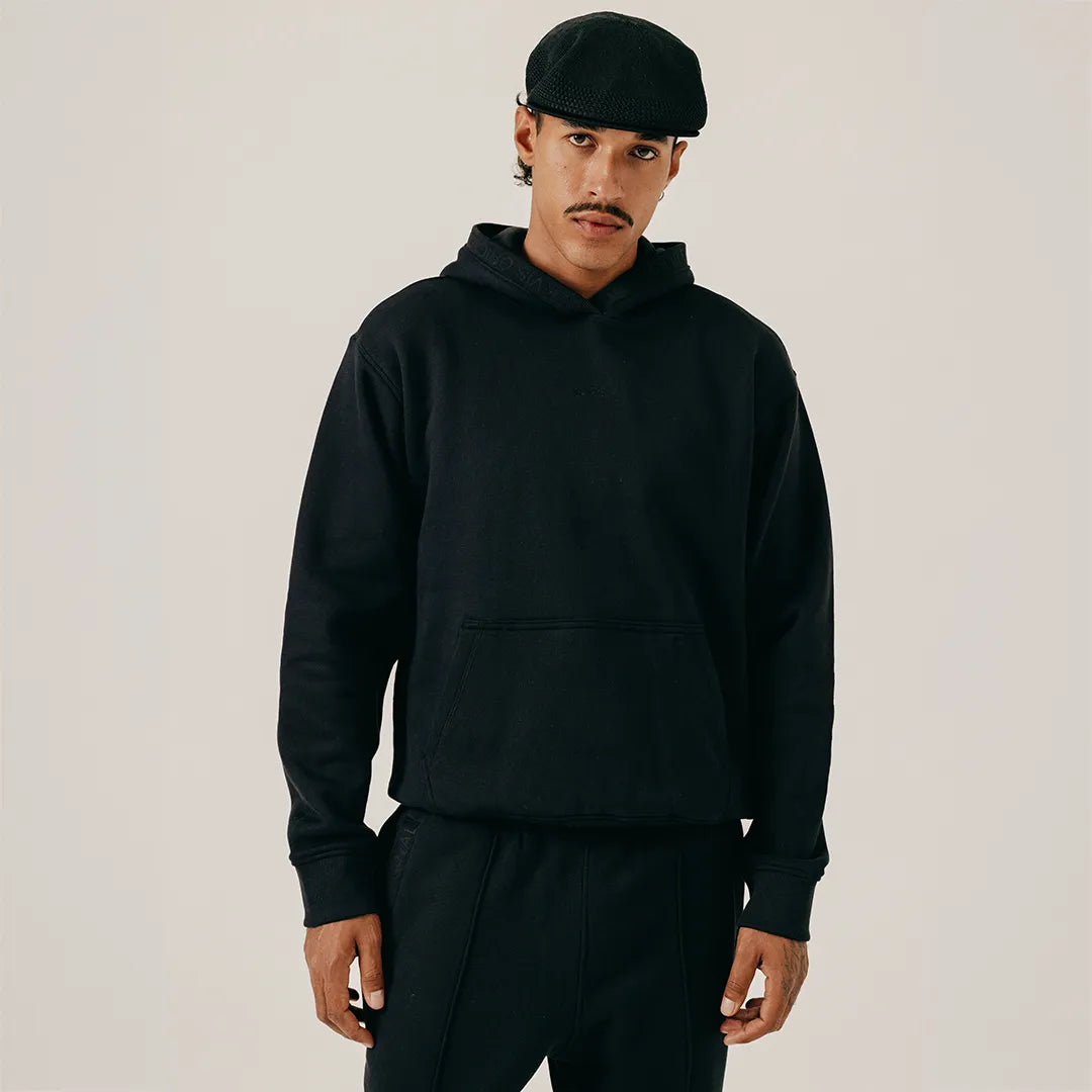 LETTERING HOODY - BLACK