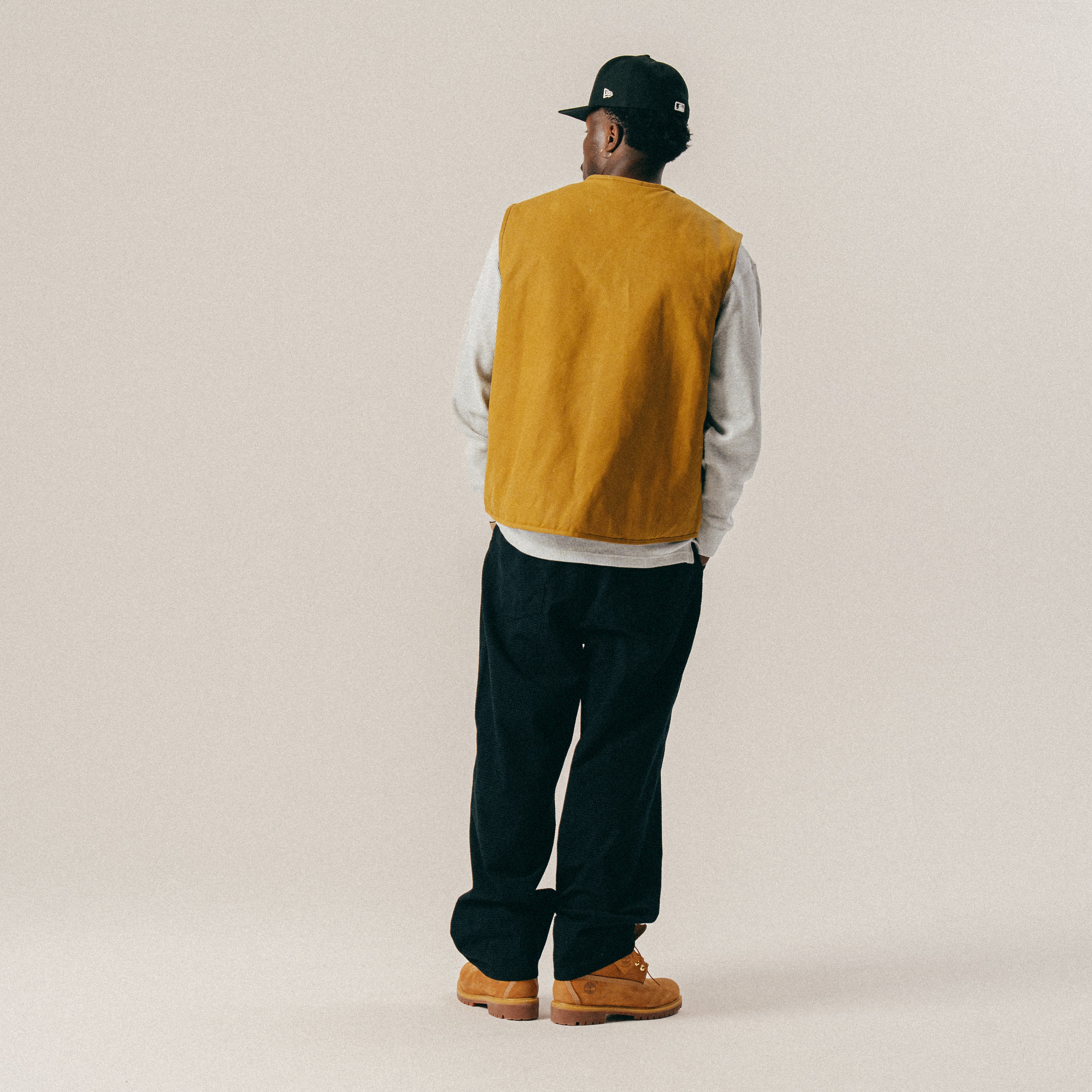 BLKVIS WAXED CANVAS VEST - TAPENADE