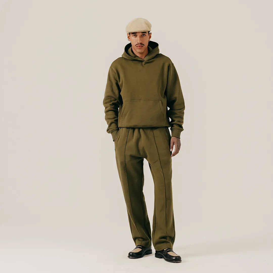 LETTERING SWEATPANTS - MILITARY OLIVE