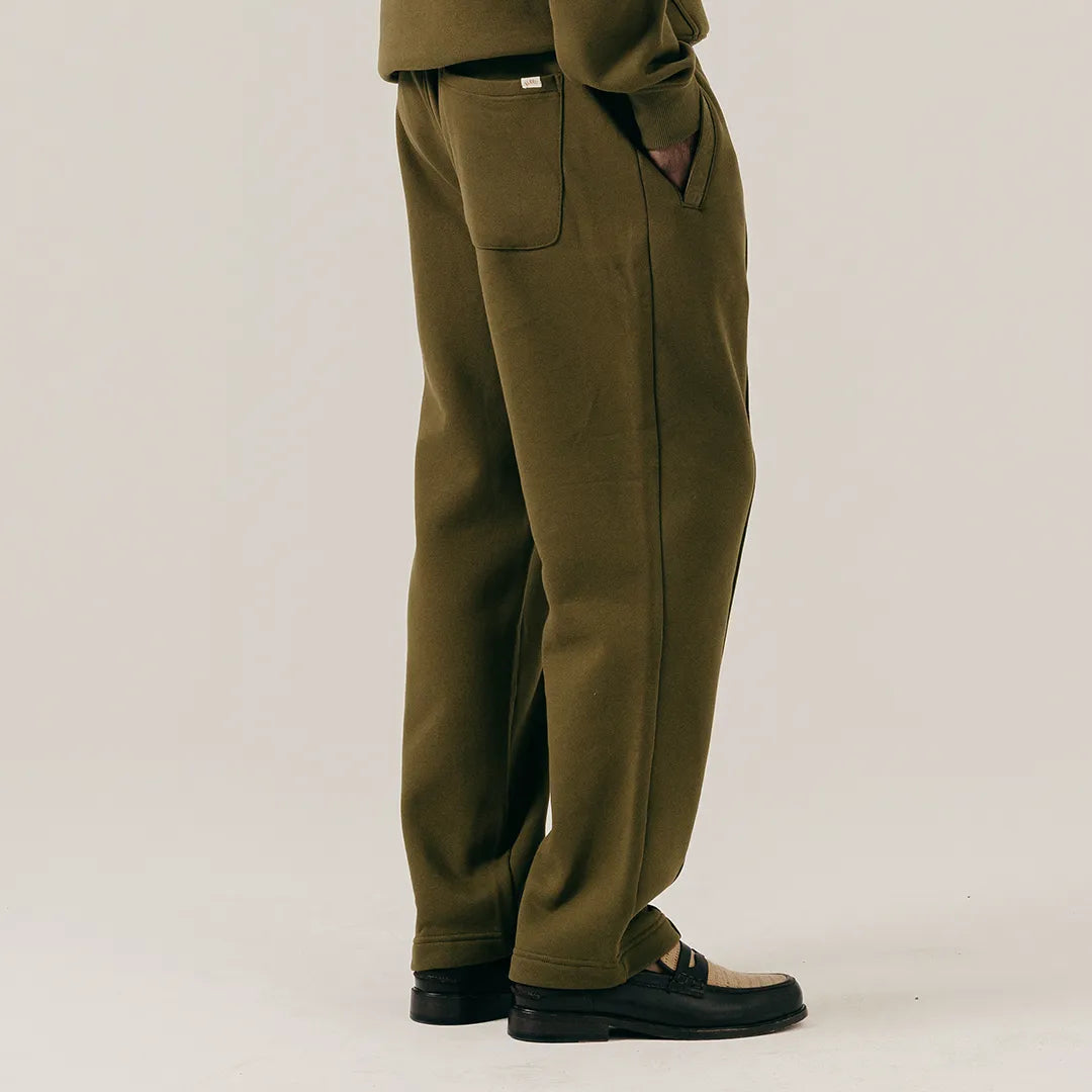 LETTERING SWEATPANTS - MILITARY OLIVE