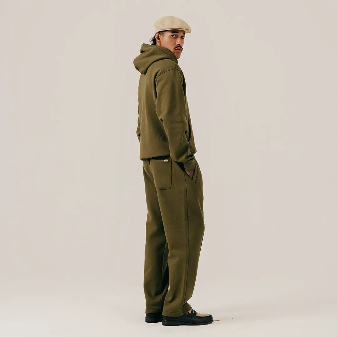 LETTERING SWEATPANTS - MILITARY OLIVE