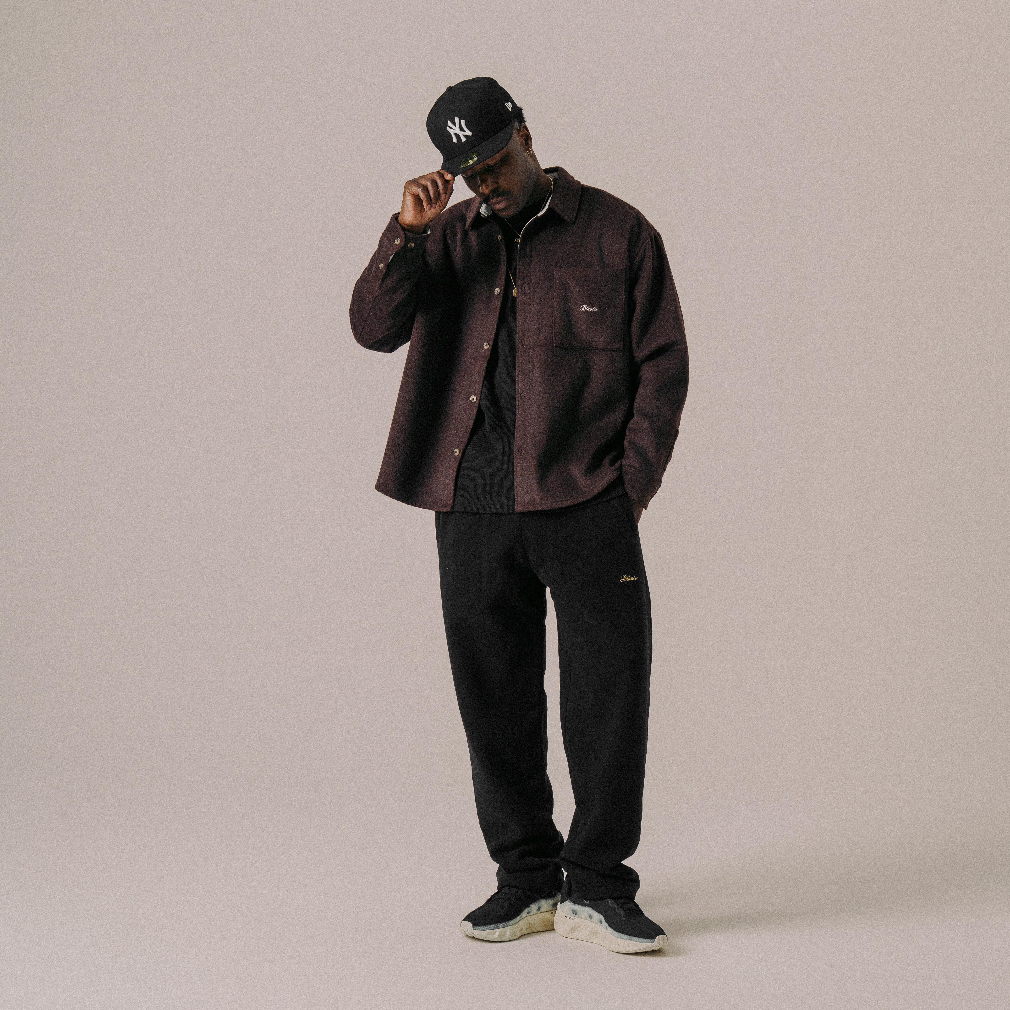 BLKVIS FLANELL OVERSHIRT - RAISIN