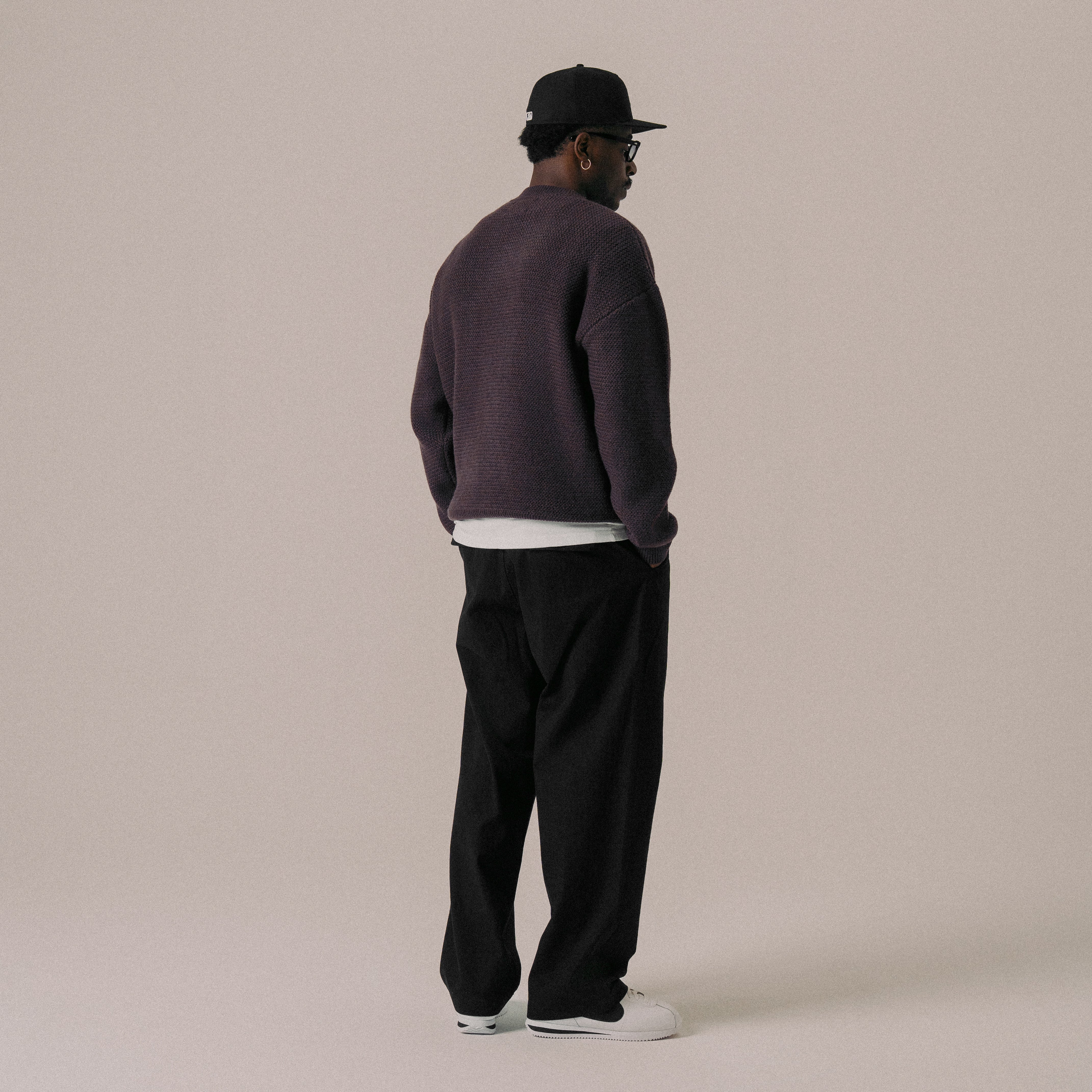 BLKVIS SCRIPT HEAVY KNIT SWEATER - RAISIN