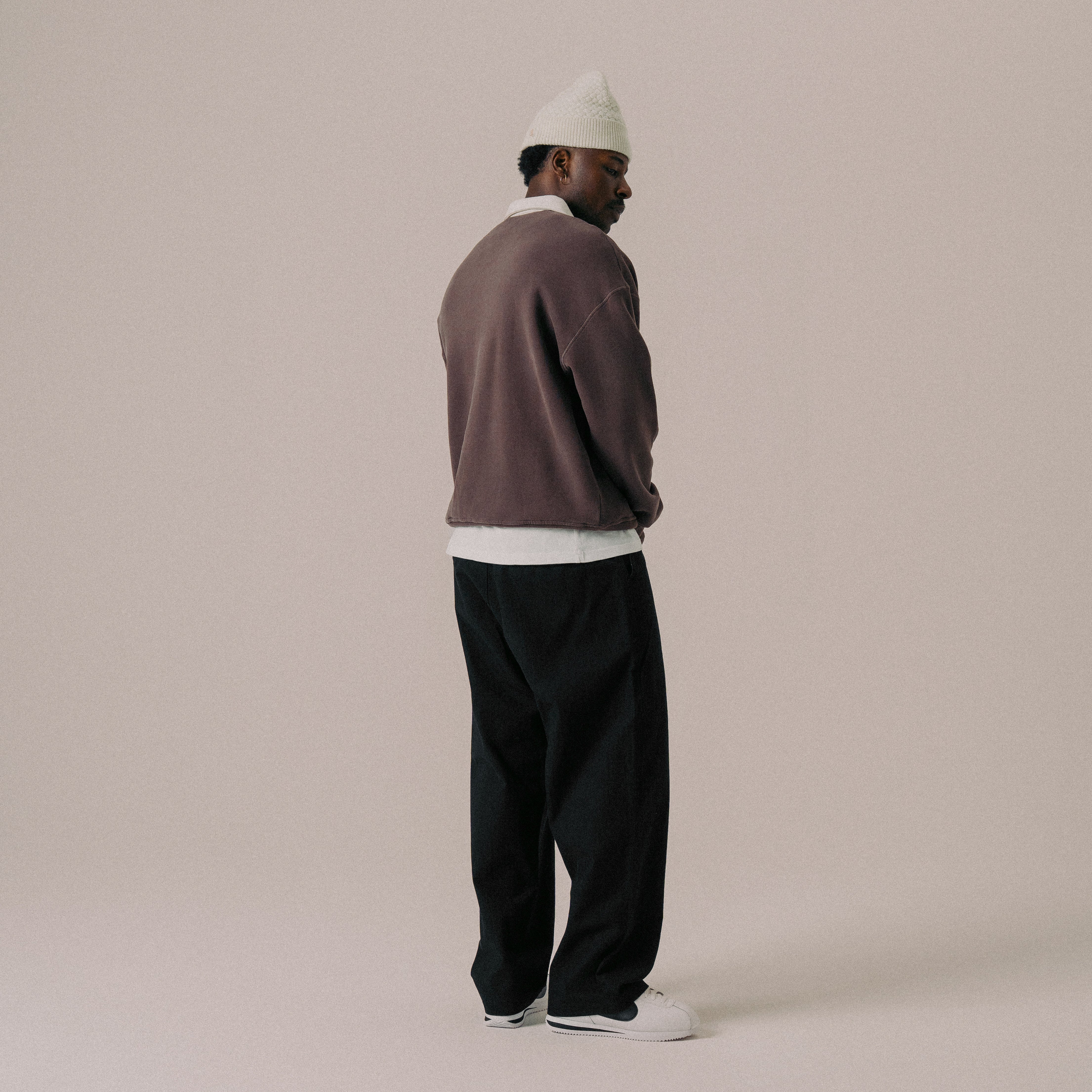 BLKVIS SOURCE POLO SWEATER - RAISIN