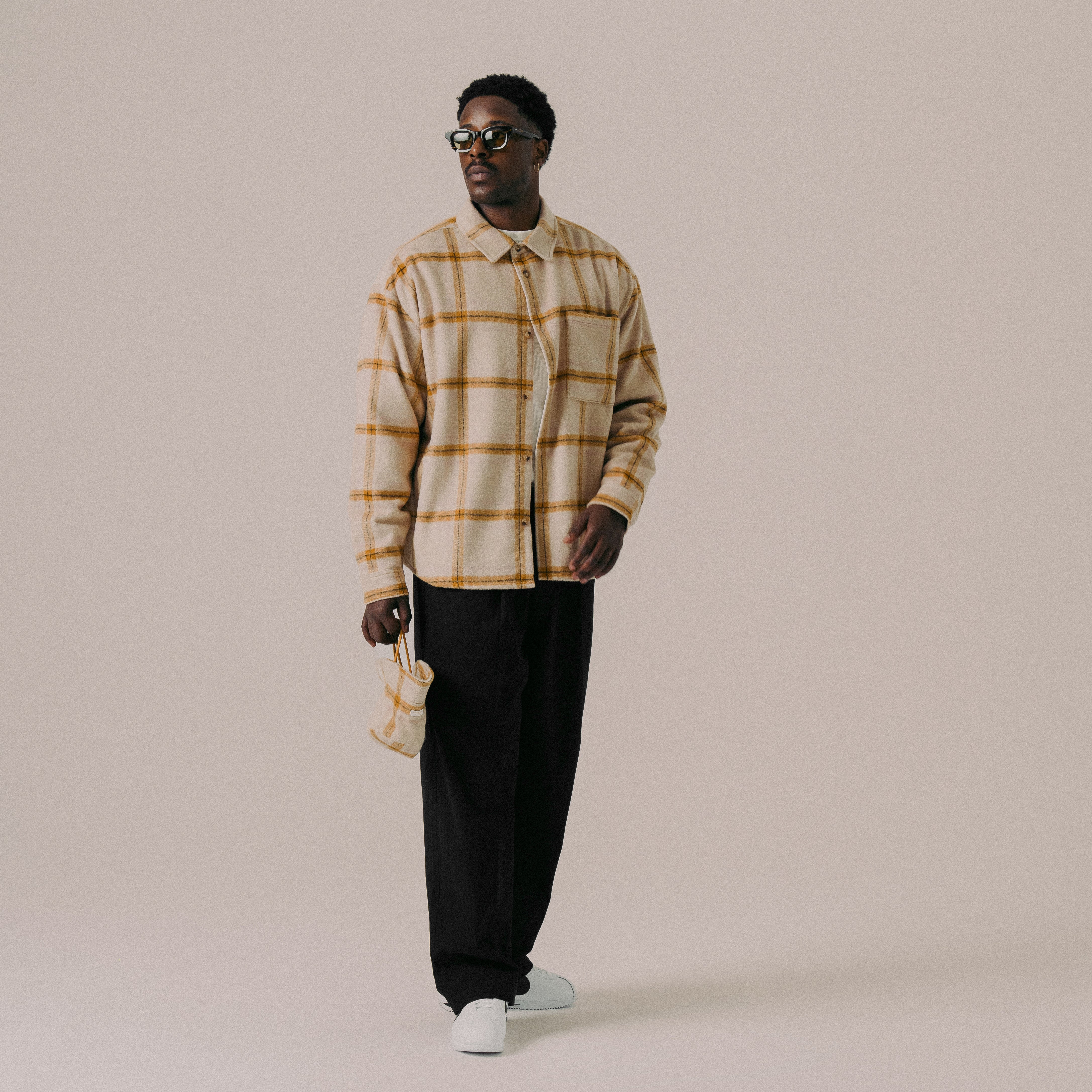 BLKVIS FLANELL OVERSHIRT - ANTIQUE WHITE