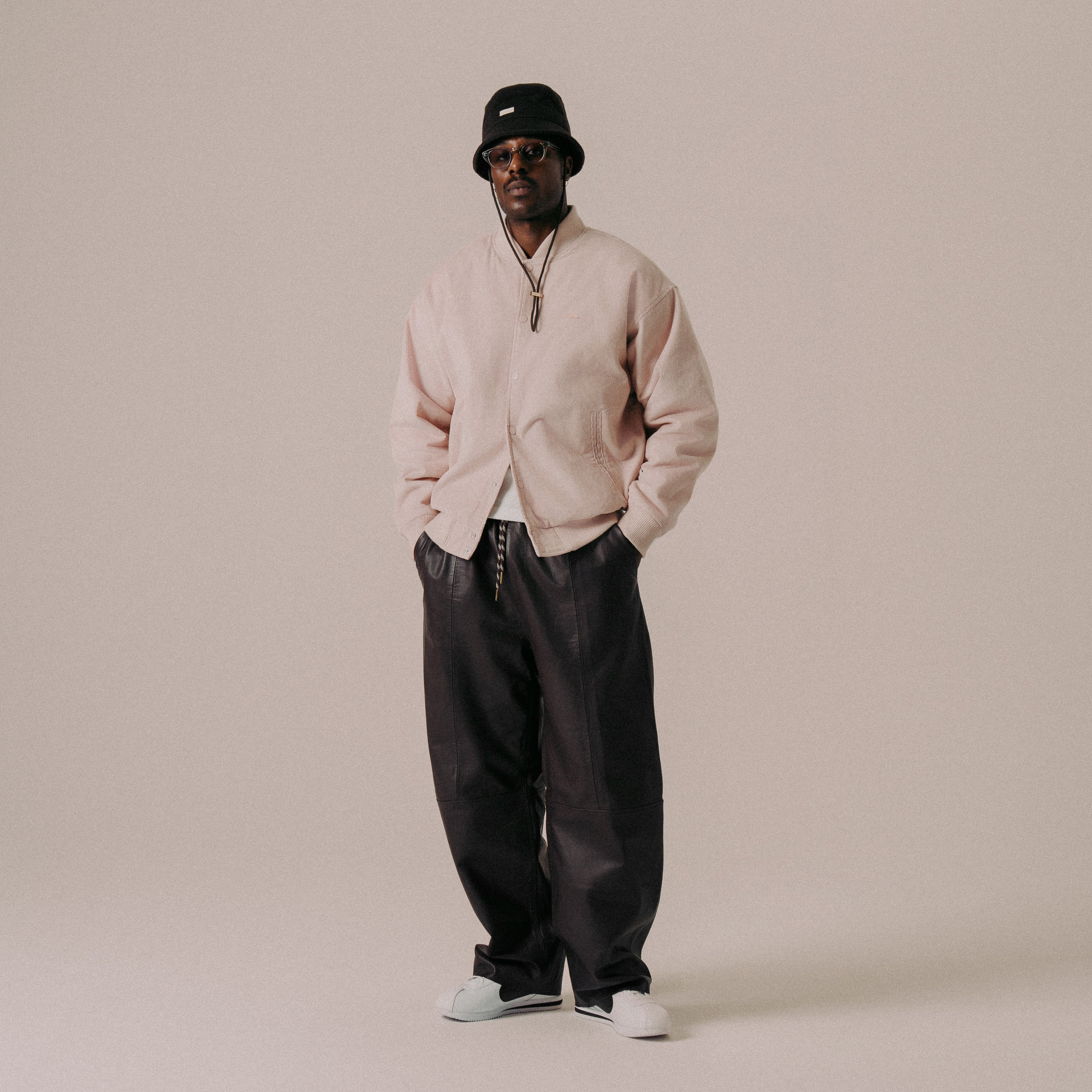 BLKVIS SCRIPT CORDUROY VARSITY JACKET - SEPIA ROSE