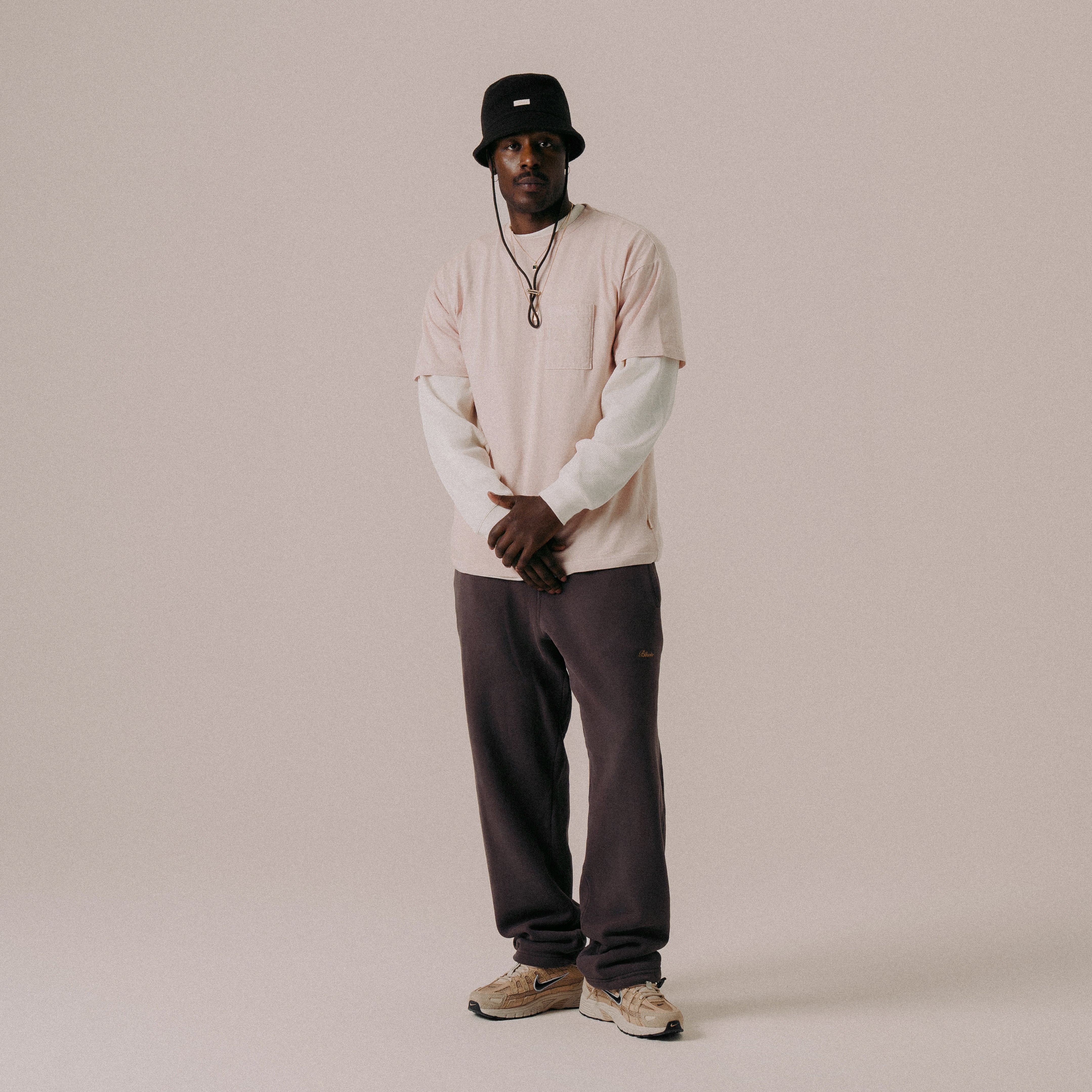 BLKVIS LOGO POCKET TEE GARMENT DYE - SEPIA ROSE