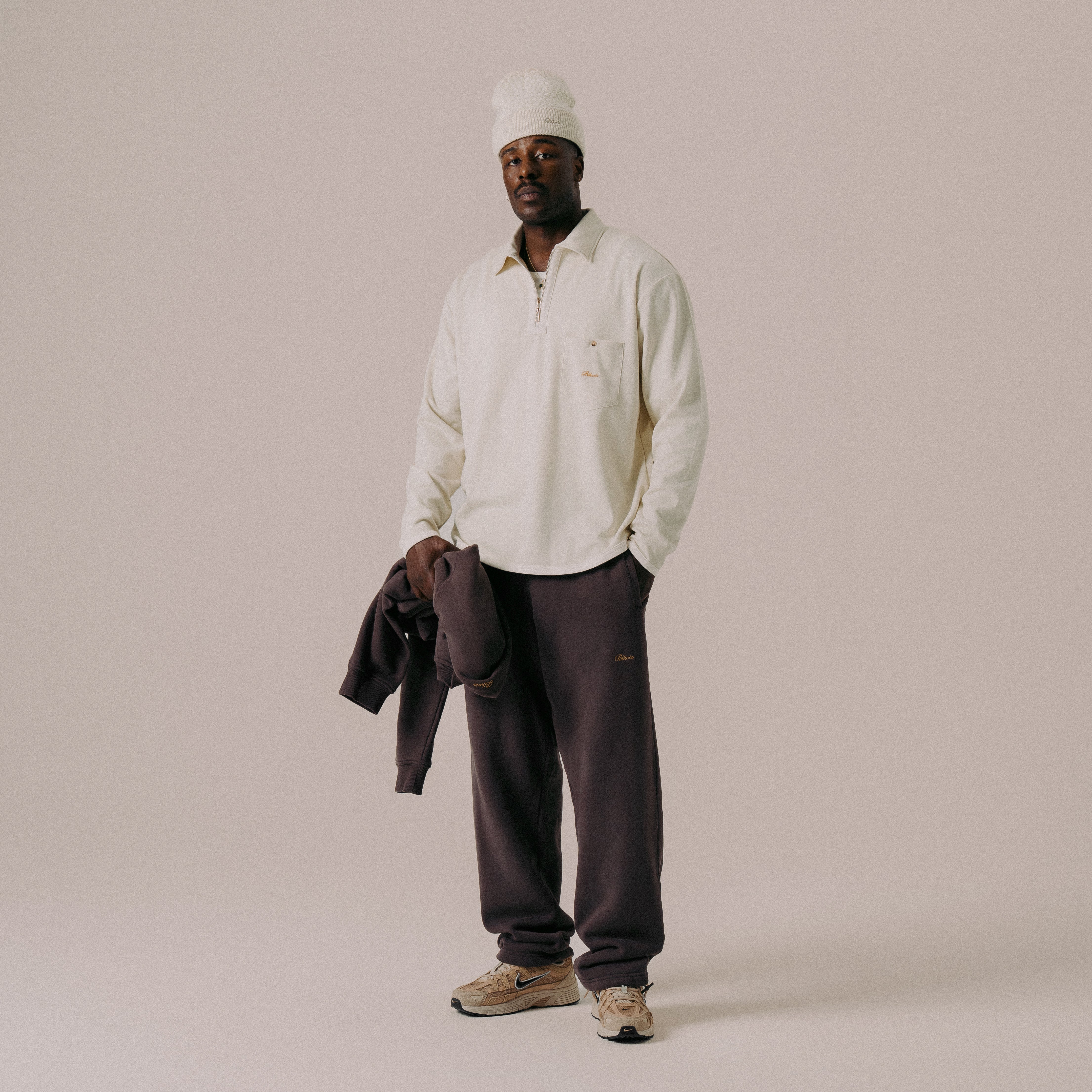 BLKVIS SCRIPT TWILL SHIRT LONG - ANTIQUE WHITE