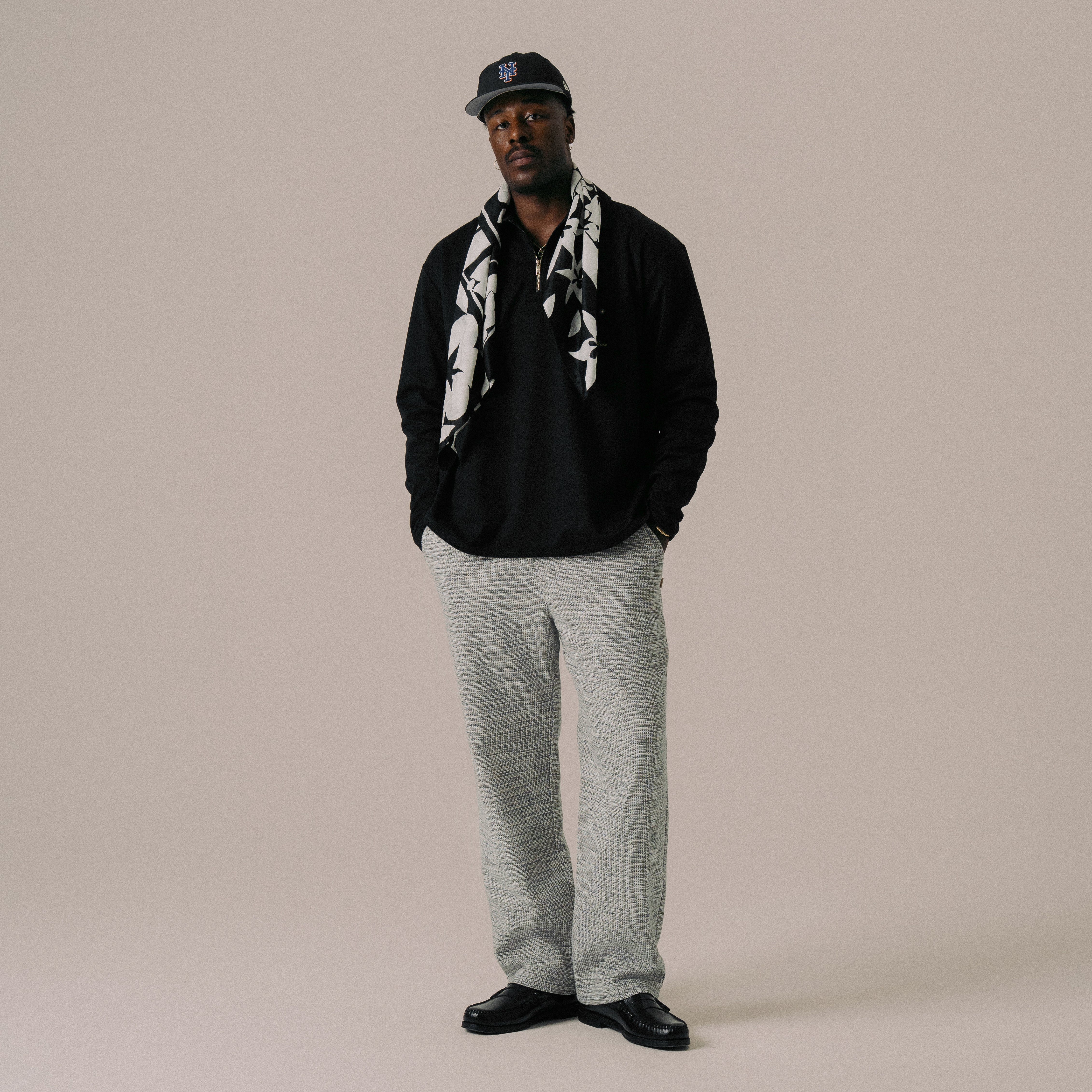 BLKVIS SCRIPT TWILL SHIRT LONG - BLACK