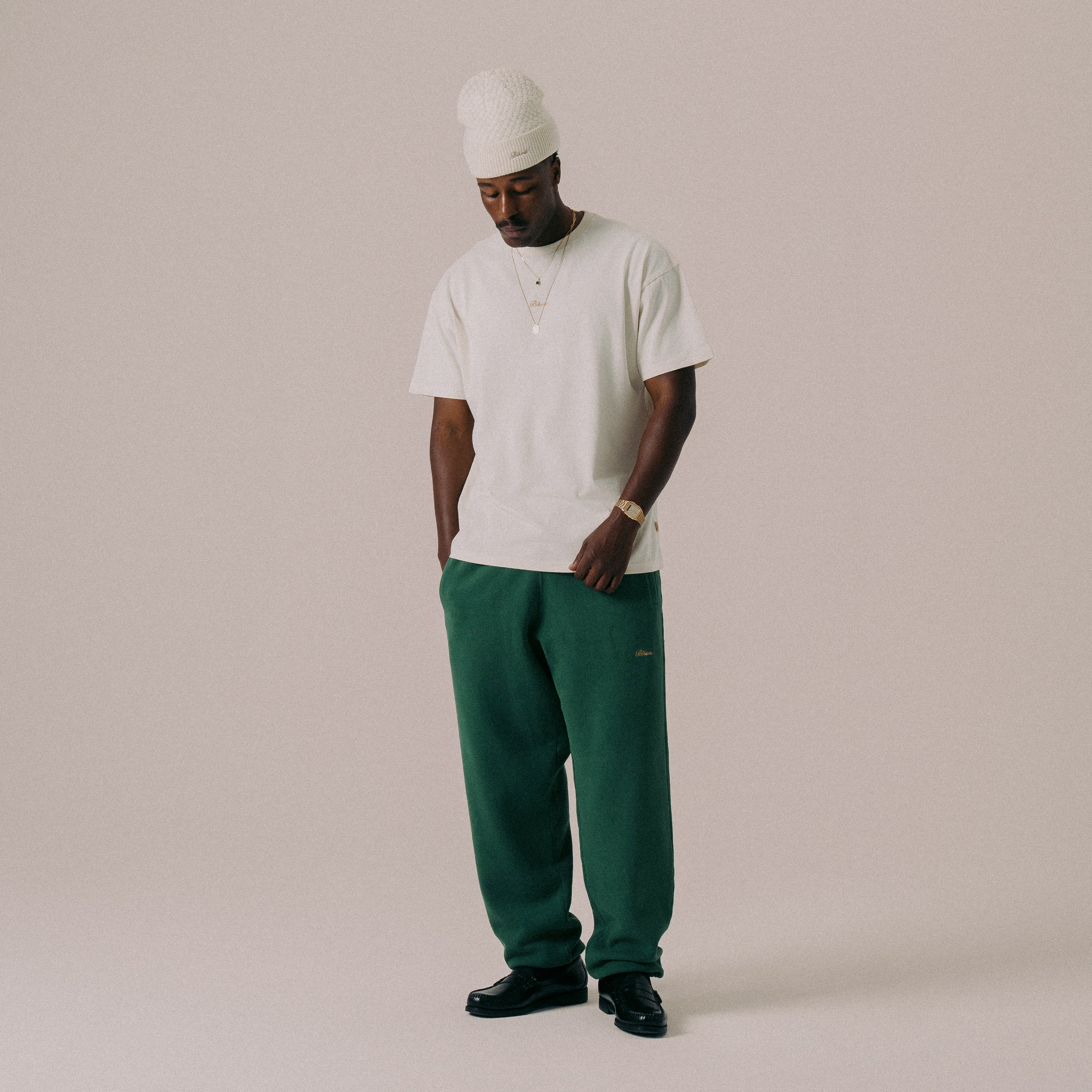BLKVIS SCRIPT TEE - ANTIQUE WHITE