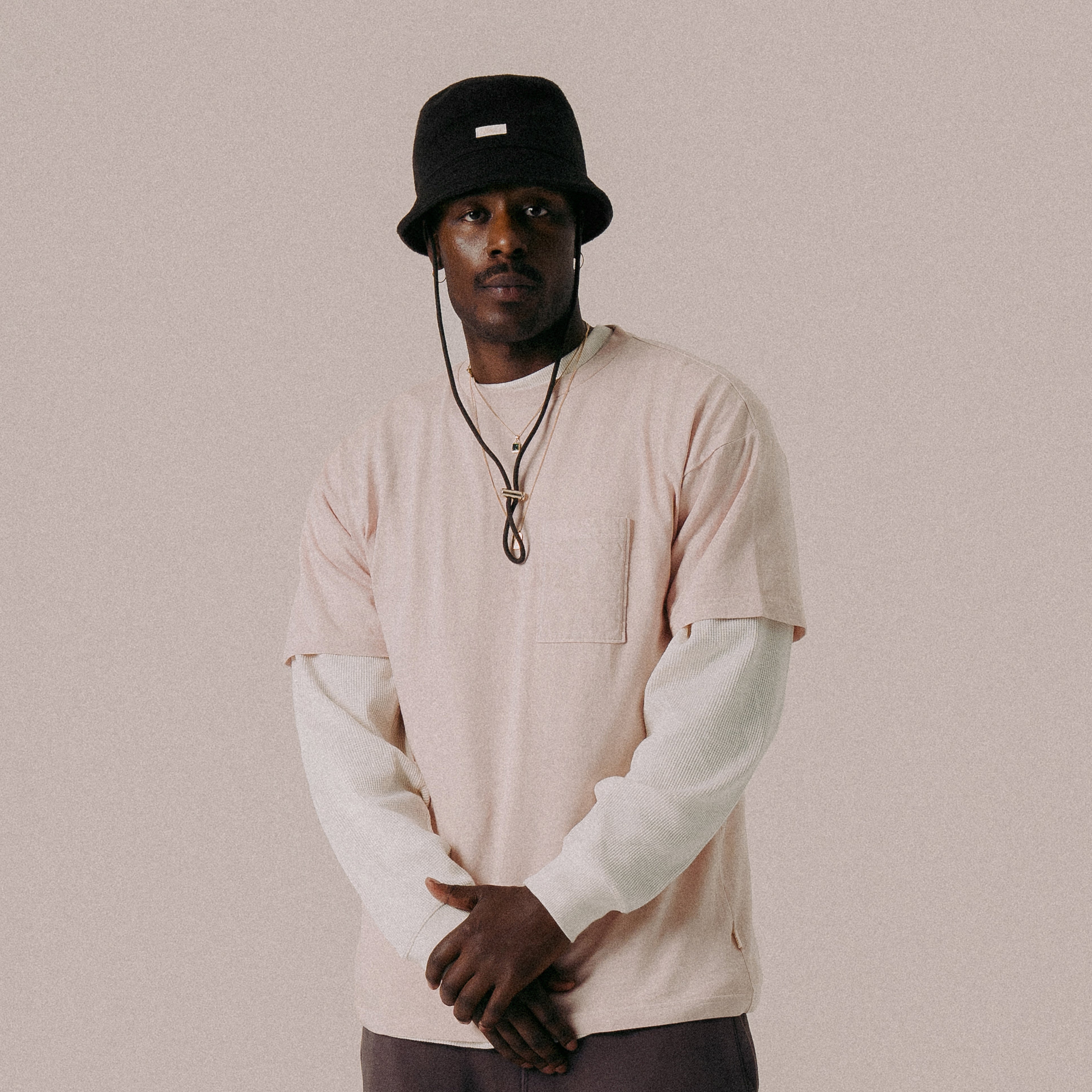 BLKVIS LOGO POCKET TEE GARMENT DYE - SEPIA ROSE