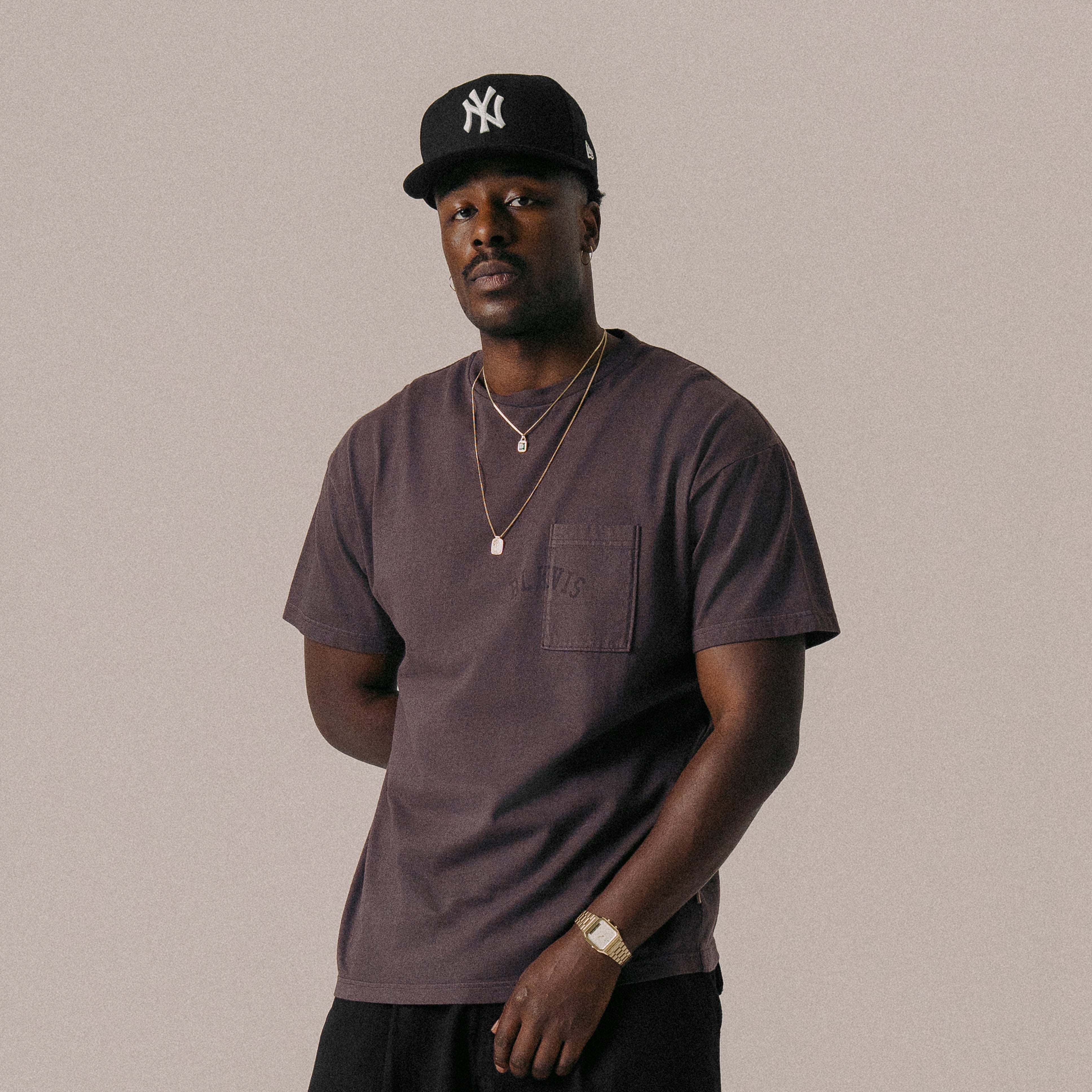 BLKVIS LOGO POCKET TEE GARMENT DYE - RAISIN