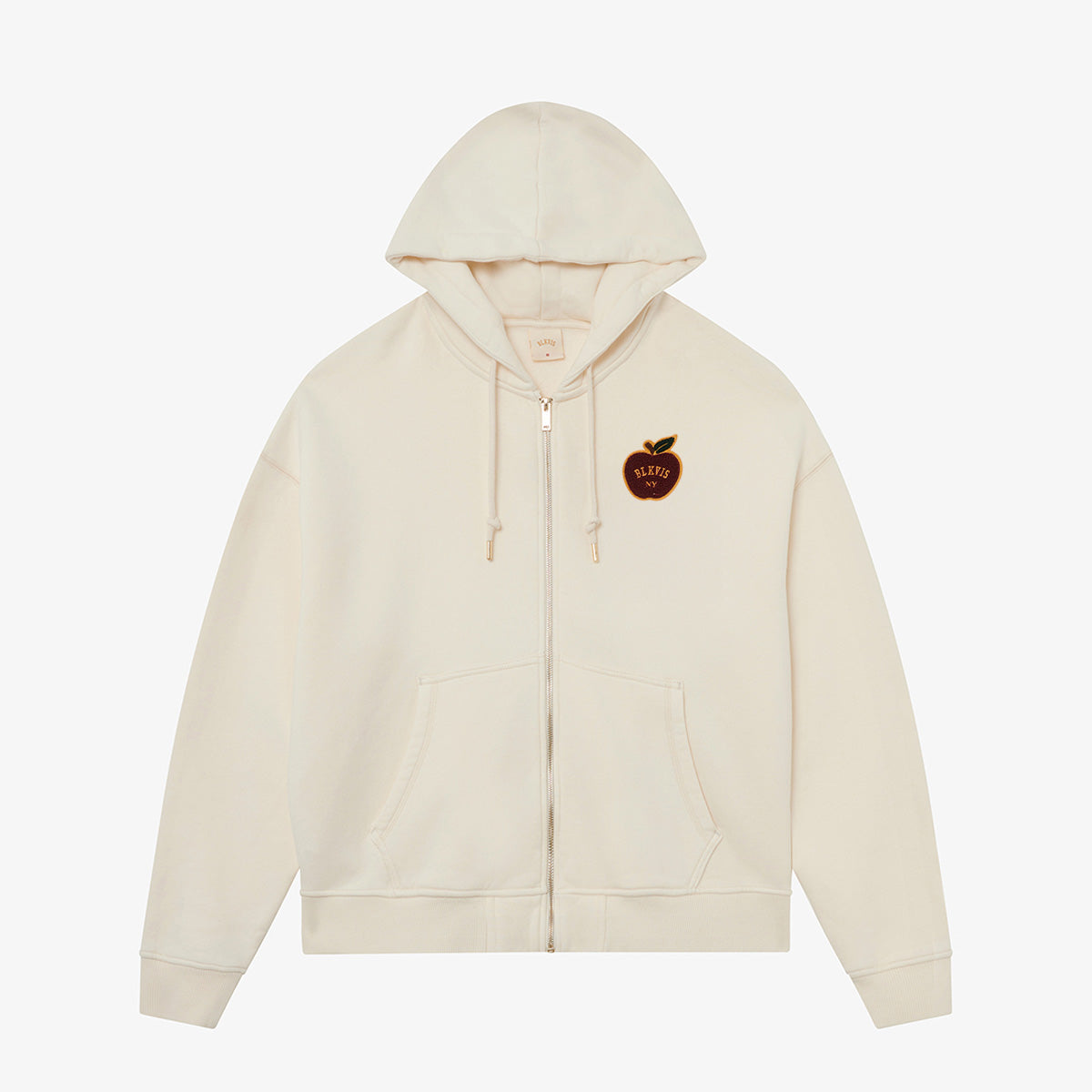 BLKVIS APPLE ZIP HOODY - ANTIQUE WHITE