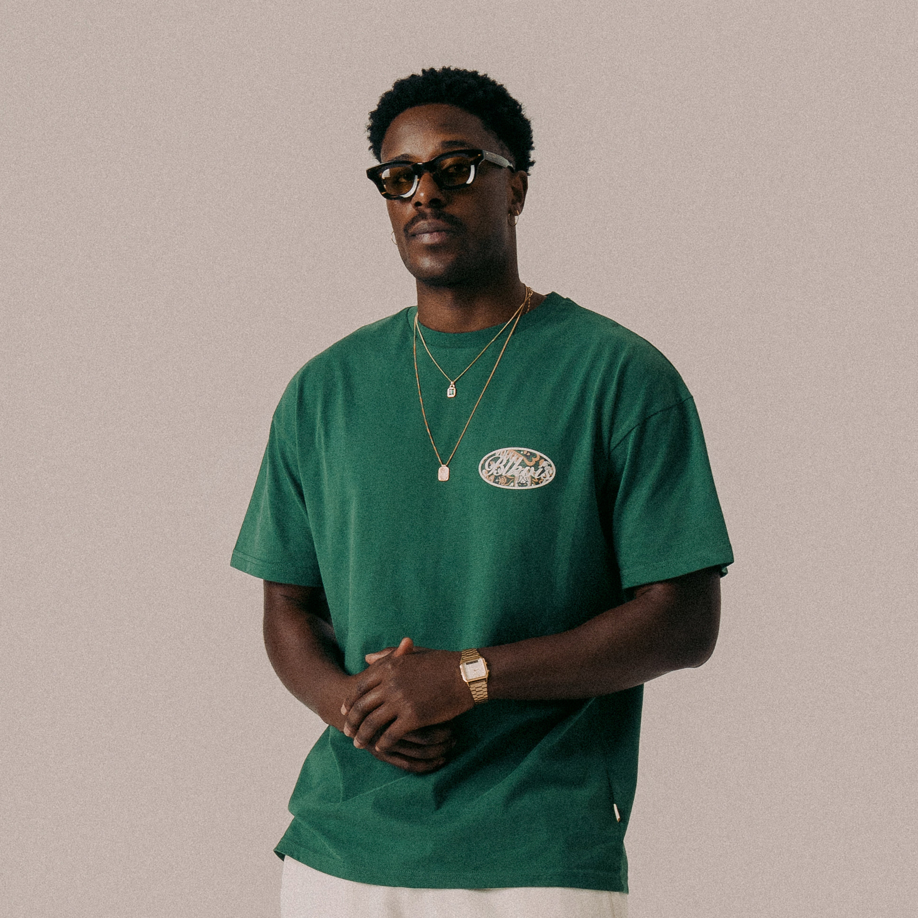 BLKVIS PAISLEY TEE - HUNTER GREEN